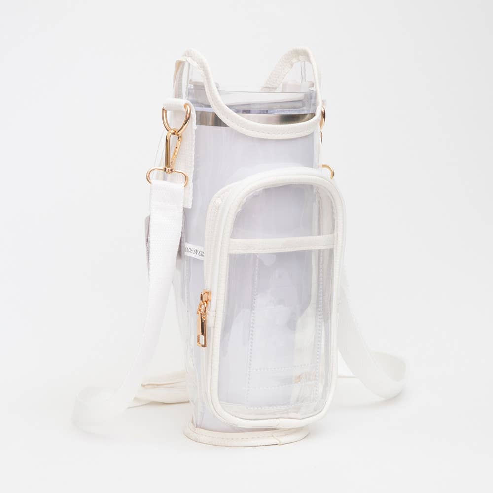 Transparent Tumbler Carrier Holder Crossbody Bag