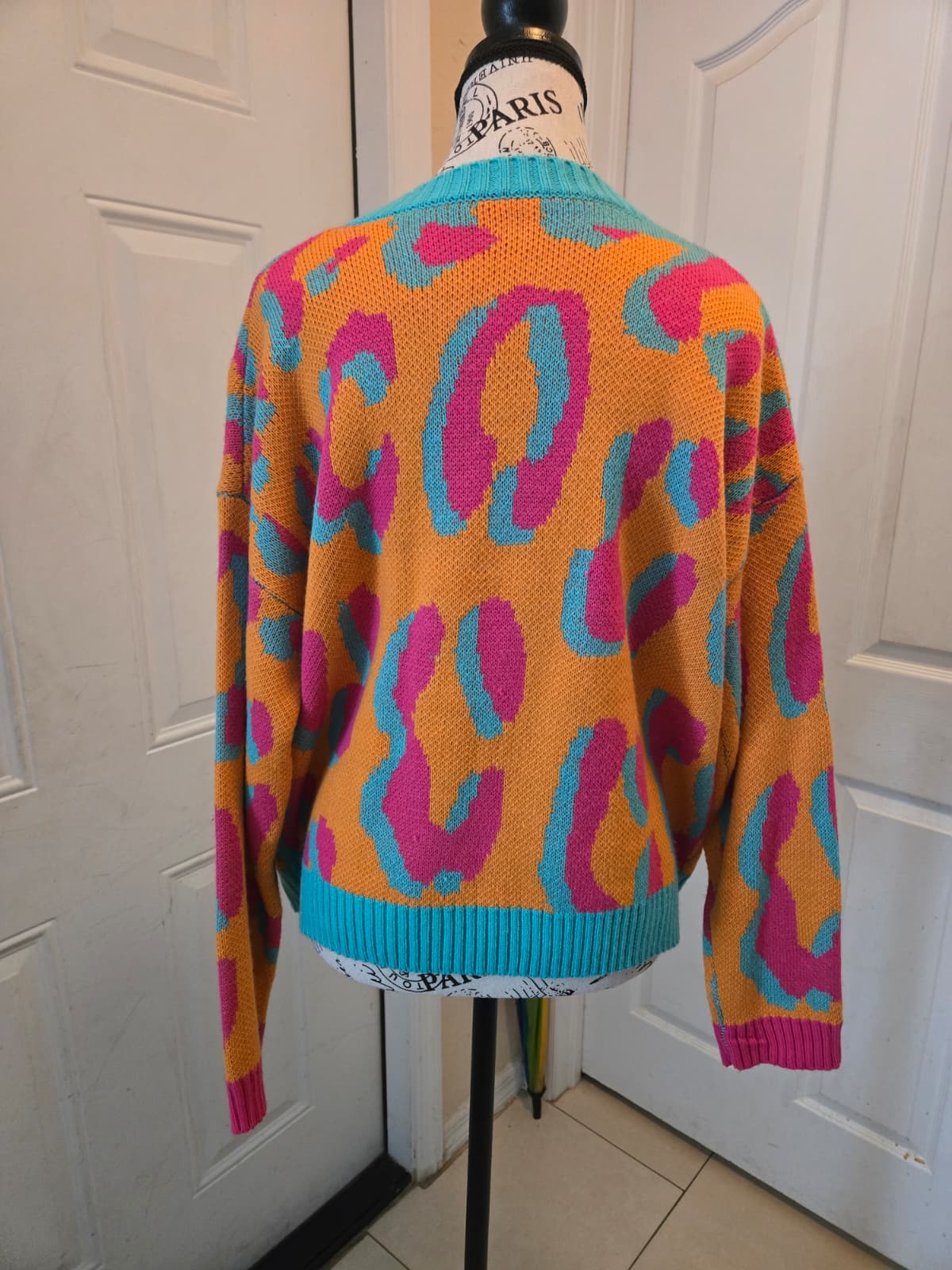 SHEIN Colorful Leopard Print Knit Sweater – Women's Large – Never Worn