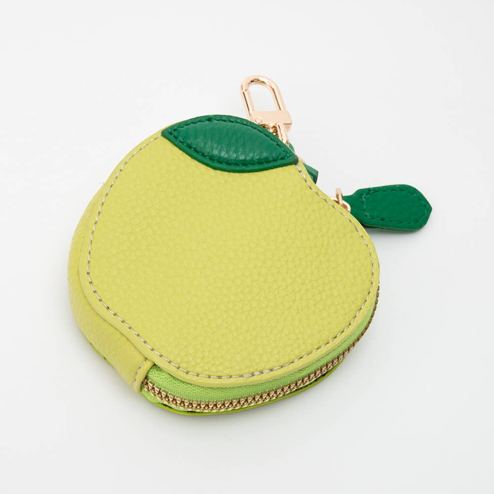 Faux Leather Apple Keychain / Bag Charm / Coin Purse