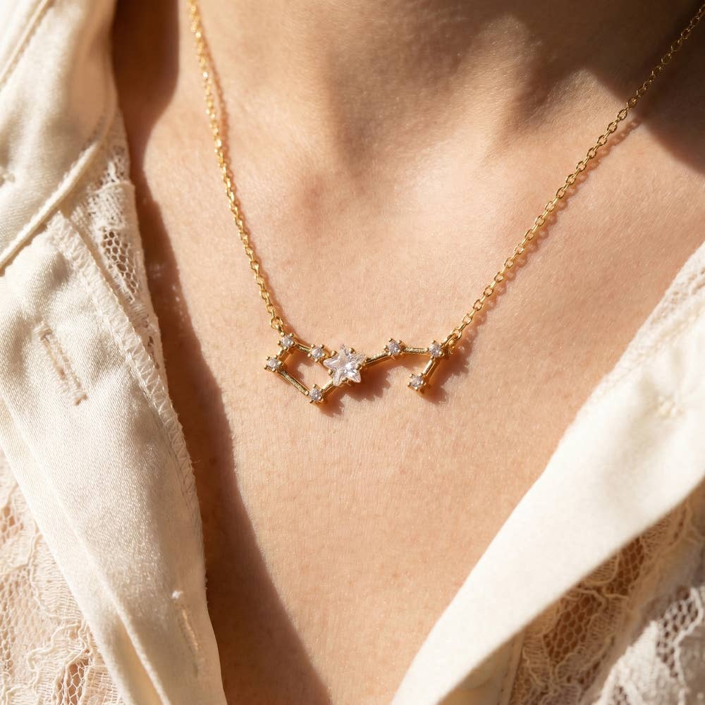 14K Gold Dipped Scorpio Constellation Necklace