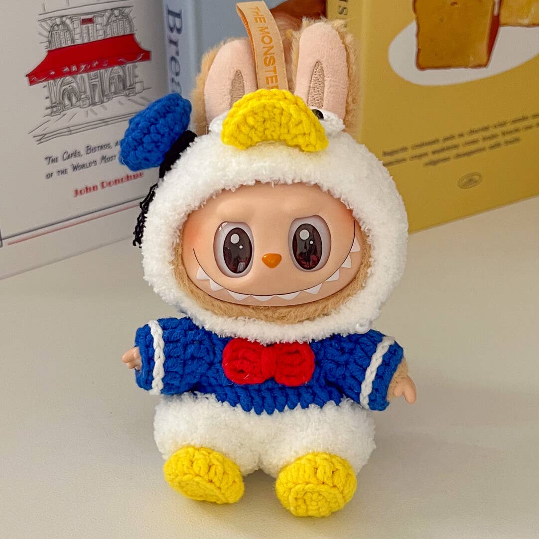 Crochet Donald Duck Labubu Outfit