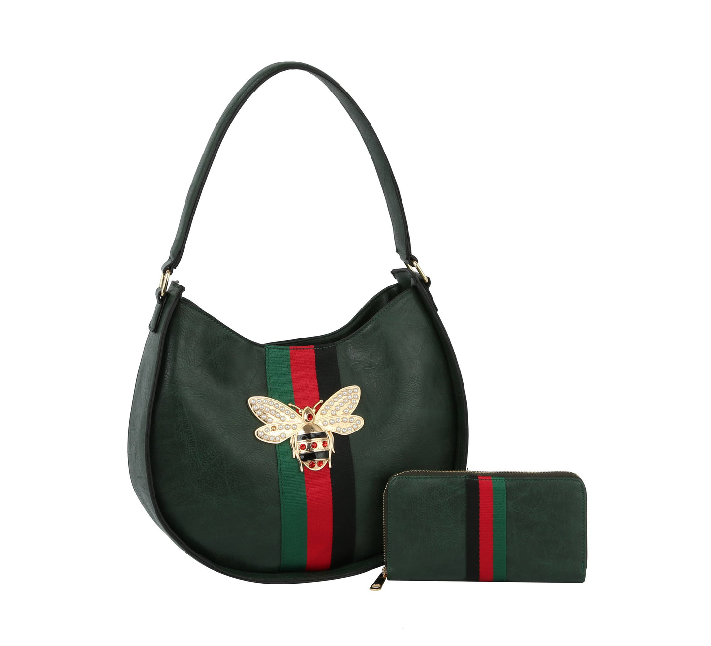 Satchel Purse Bee Charm Pendant Handbag