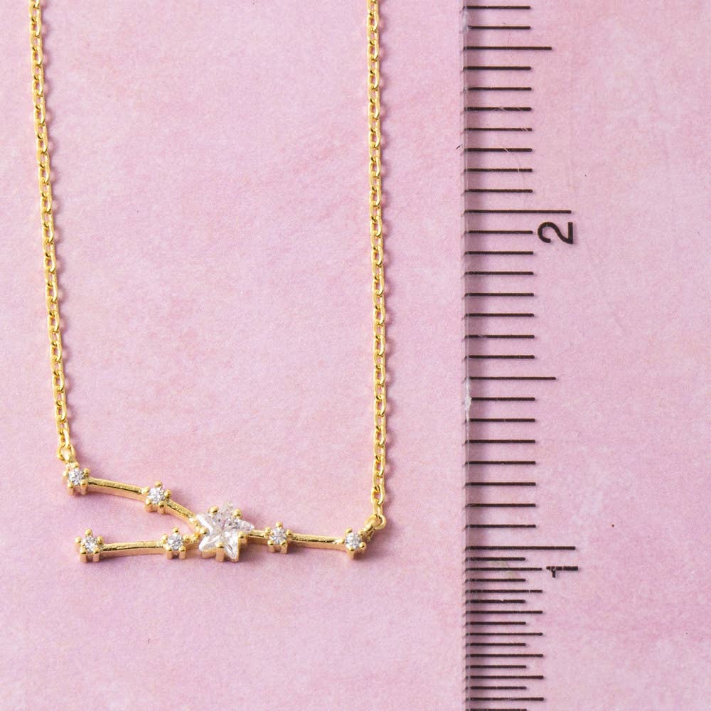 14K Gold Dipped Taurus Constellation Necklace