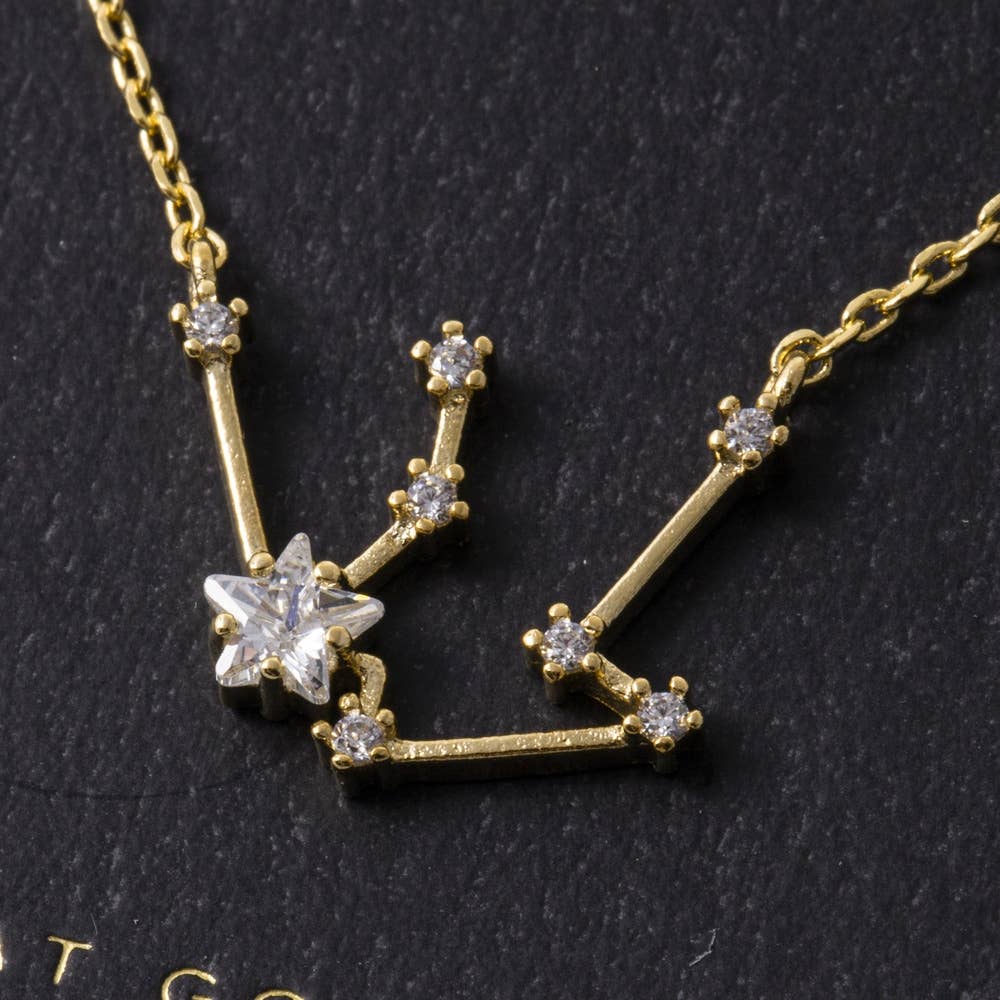 14K Gold Dipped Aquarius Constellation Necklace
