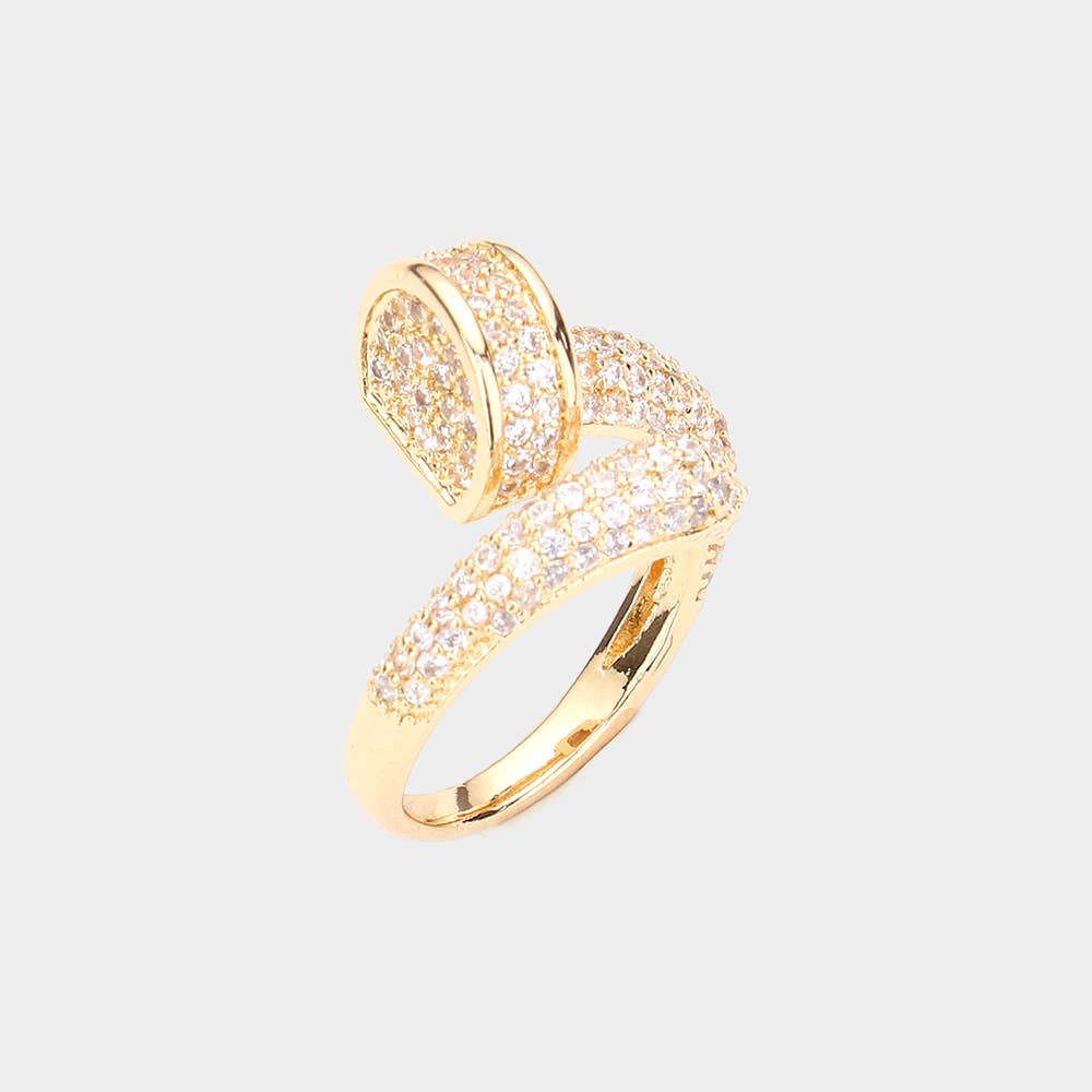 Stone Pave Nail Ring