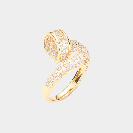 Stone Pave Nail Ring