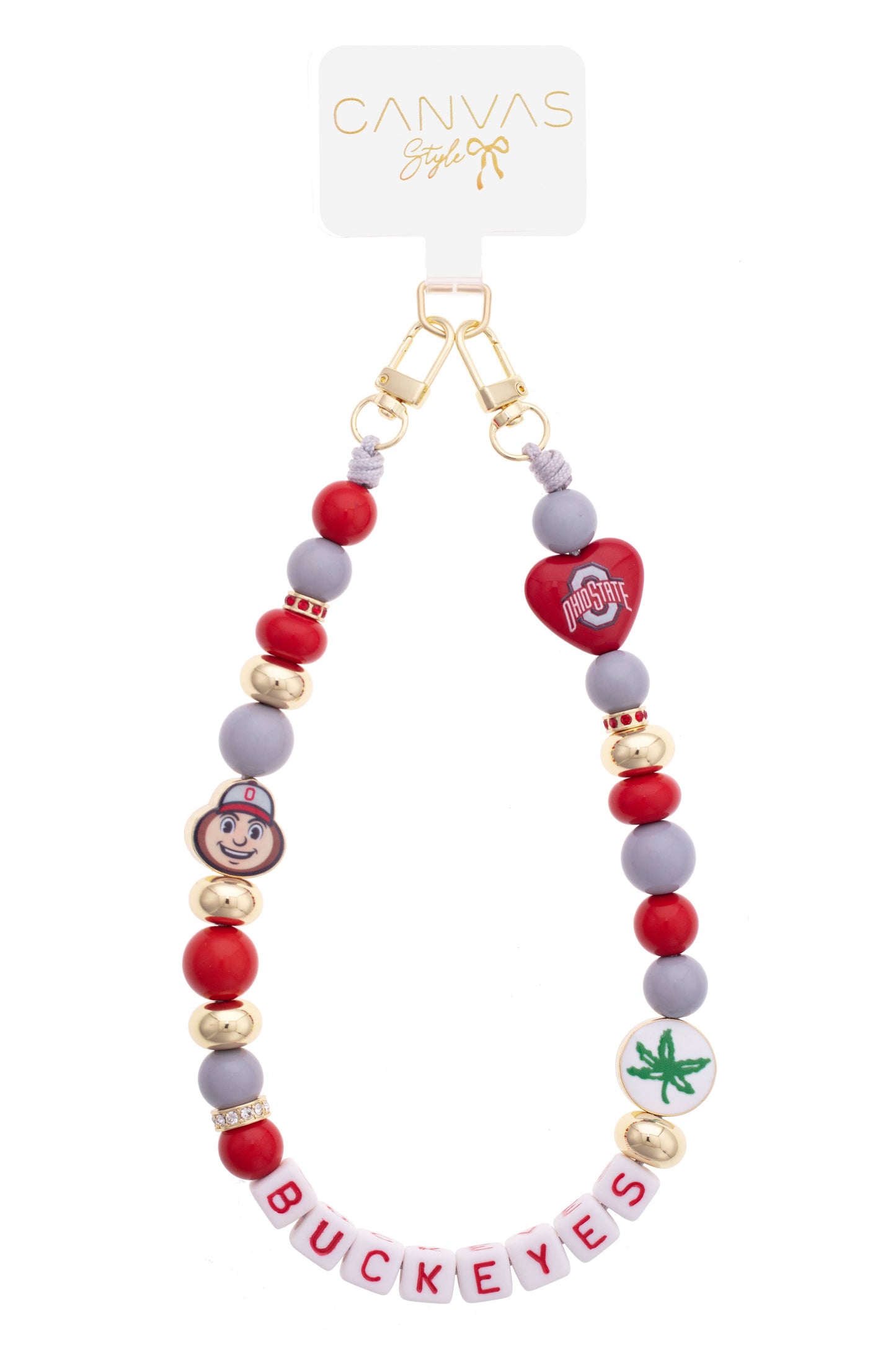Ohio State Buckeyes Beaded Cellphone Wristlet