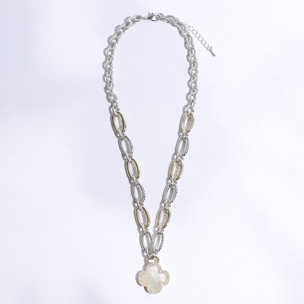 Clover Mop Gold Link Necklace