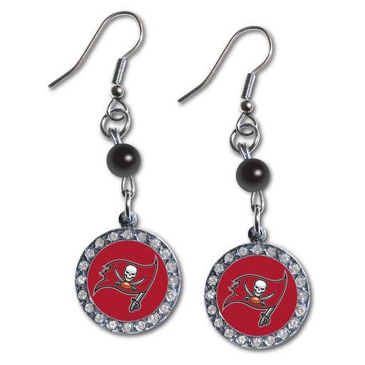 NFL Tampa Bay Buccaneers Rhinestone Dangle Earrings