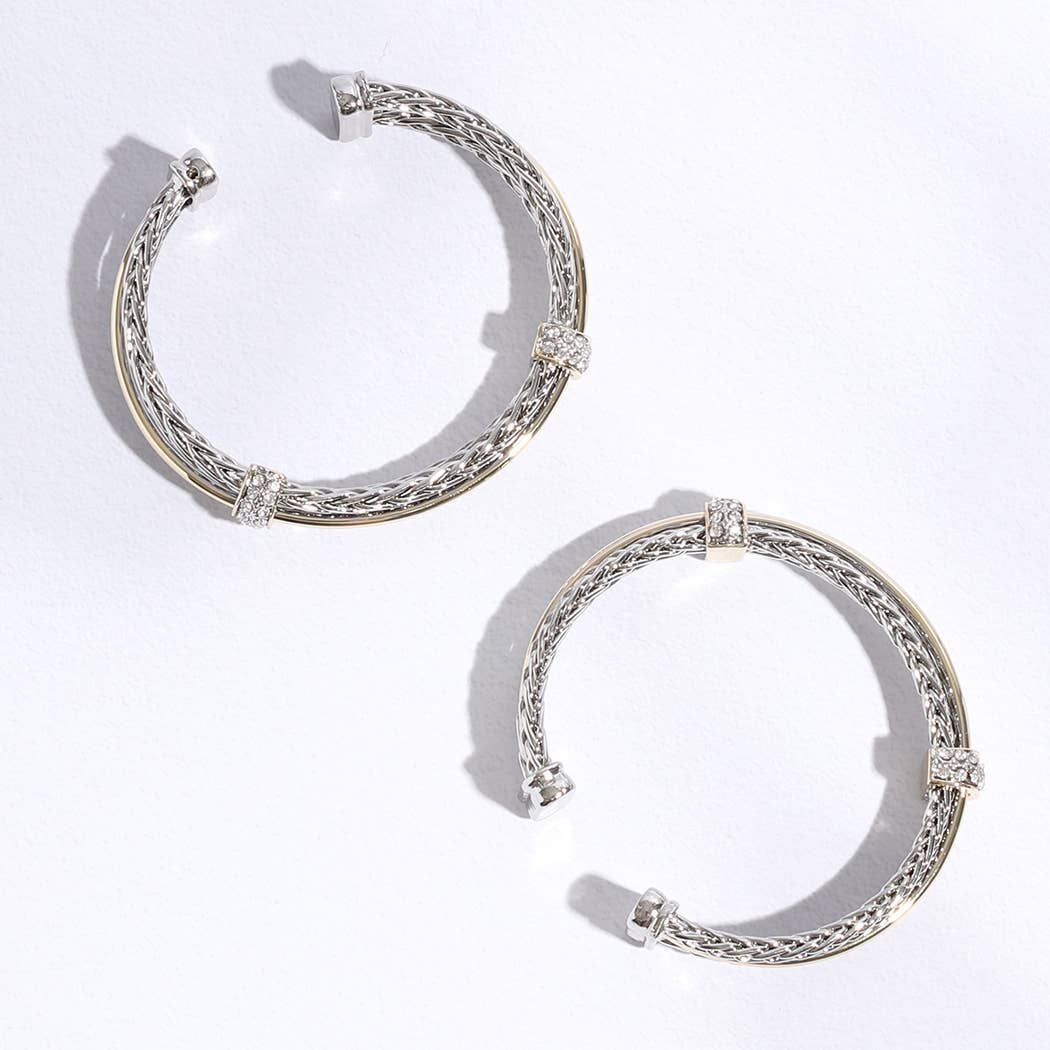 Layered Wheat Chain Bracelet Cuff Bangle