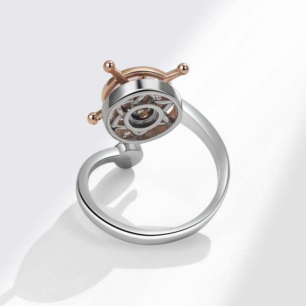Rudder Compass Anxiety Fidget Spinner Ring