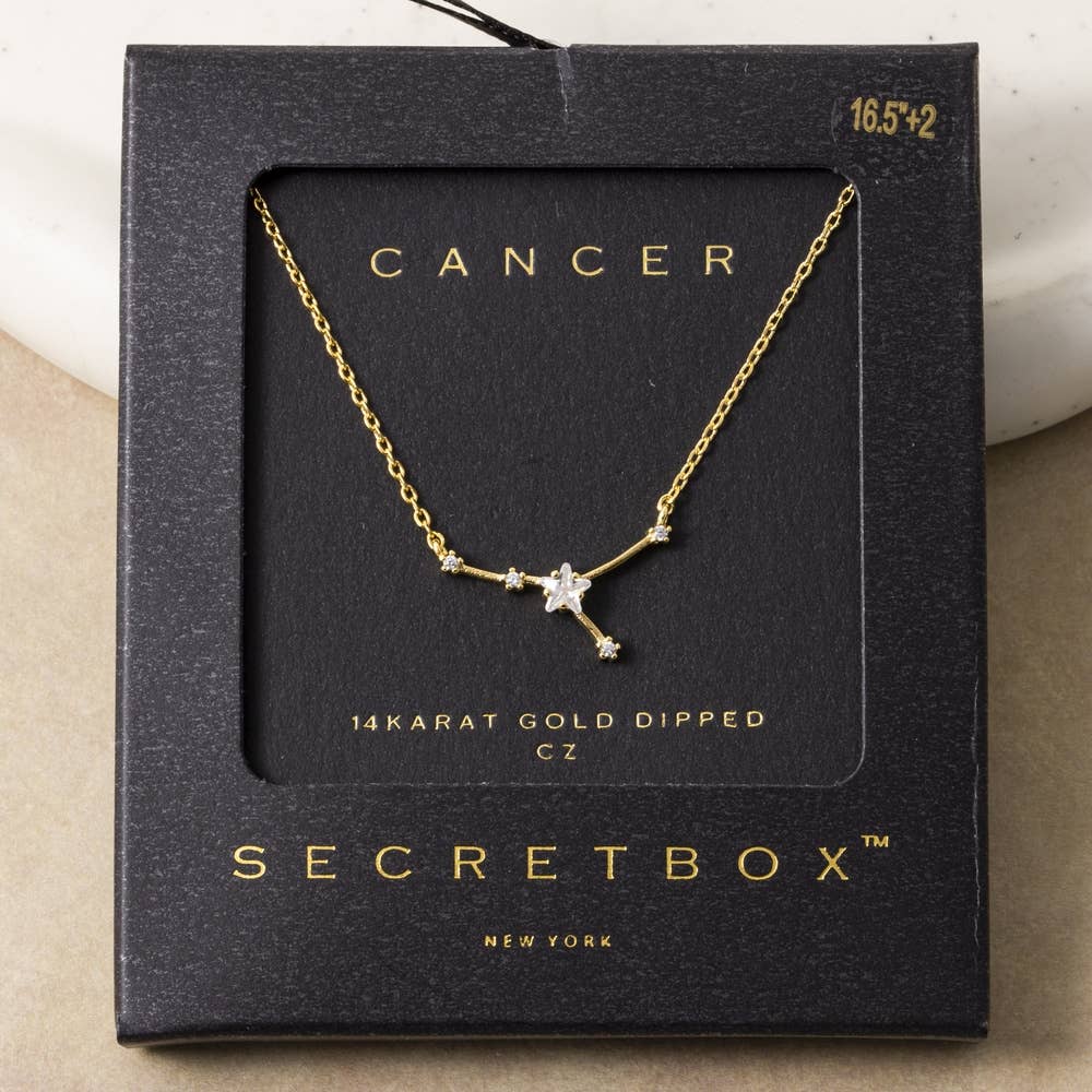 14K Gold Dipped Cancer Constellation Necklace