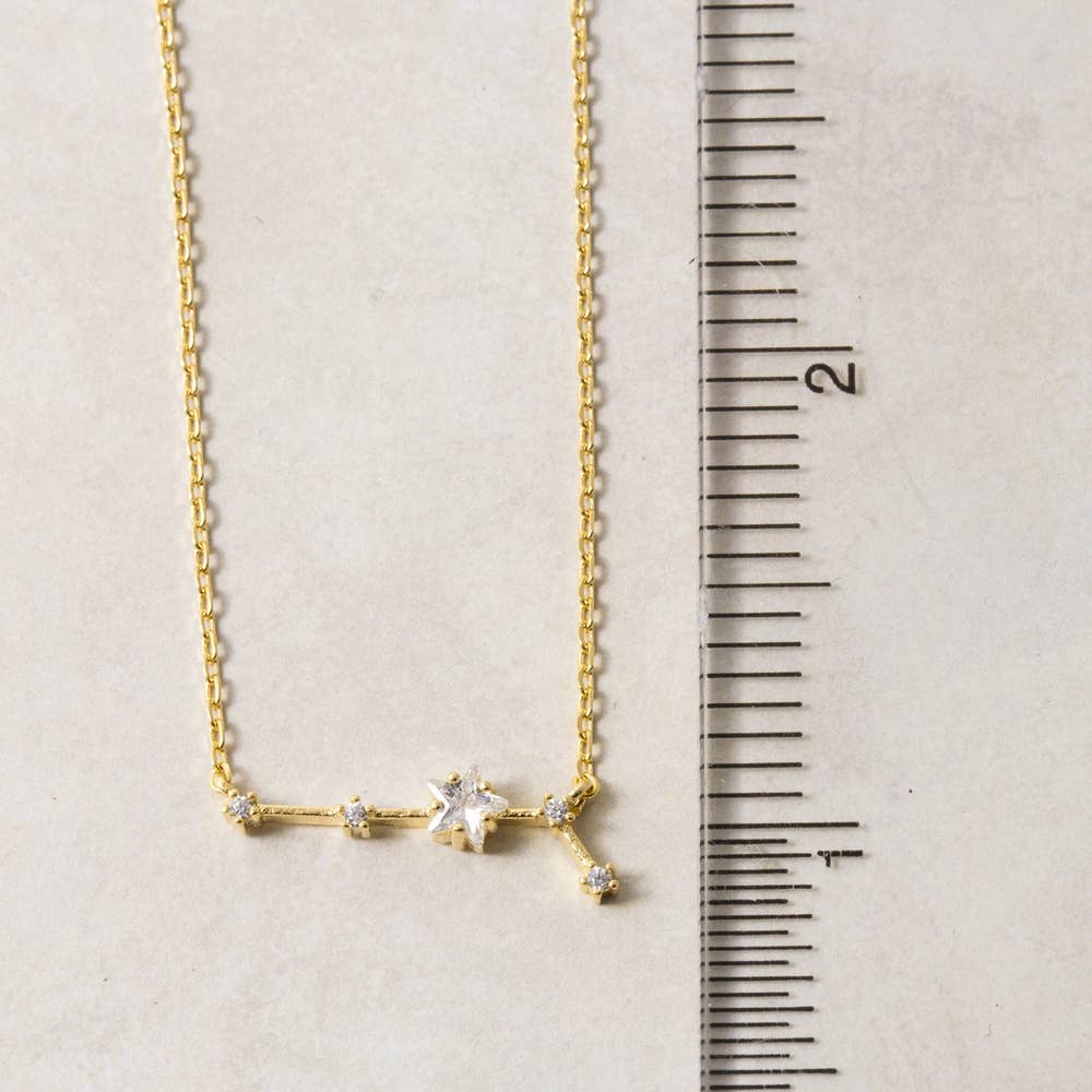 14K Gold Dipped Aries Constellation Necklace