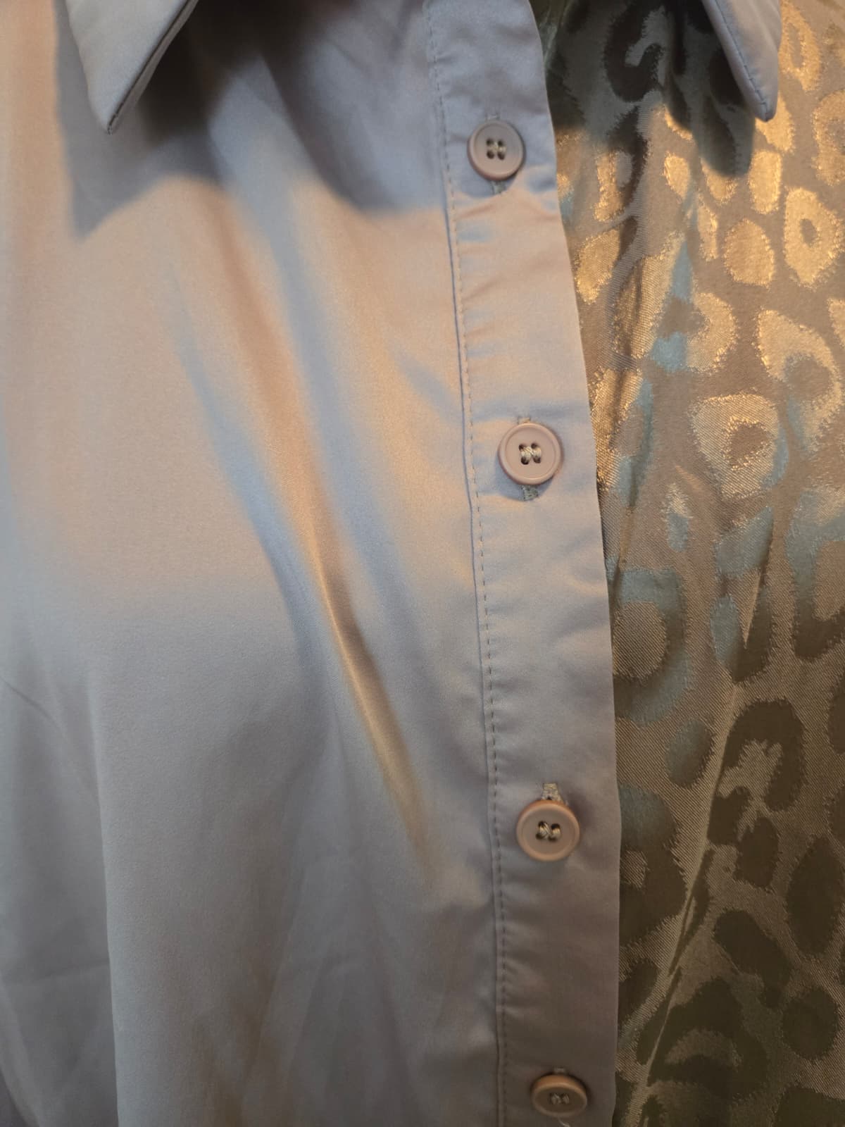 SHEIN Asymmetrical Button‑Up Shirt – Size Large