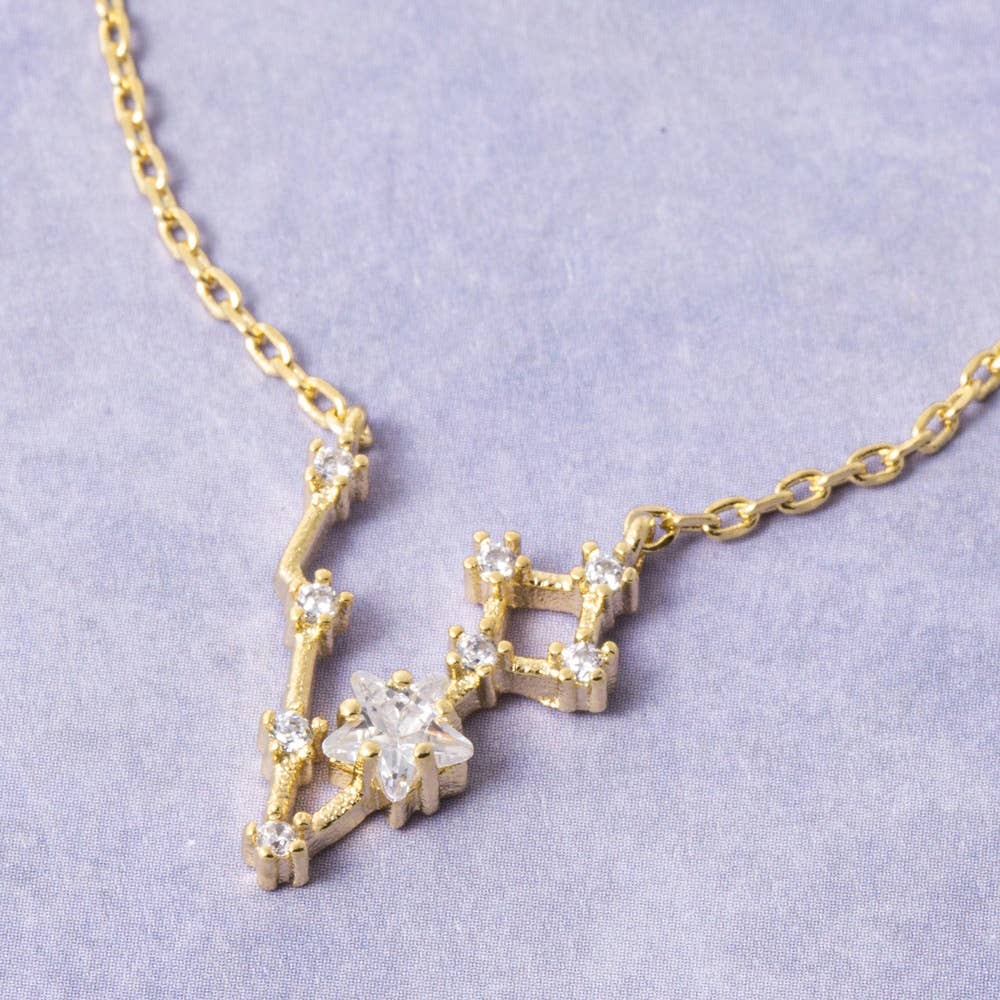 14K Gold Dipped Pisces Constellation Necklace