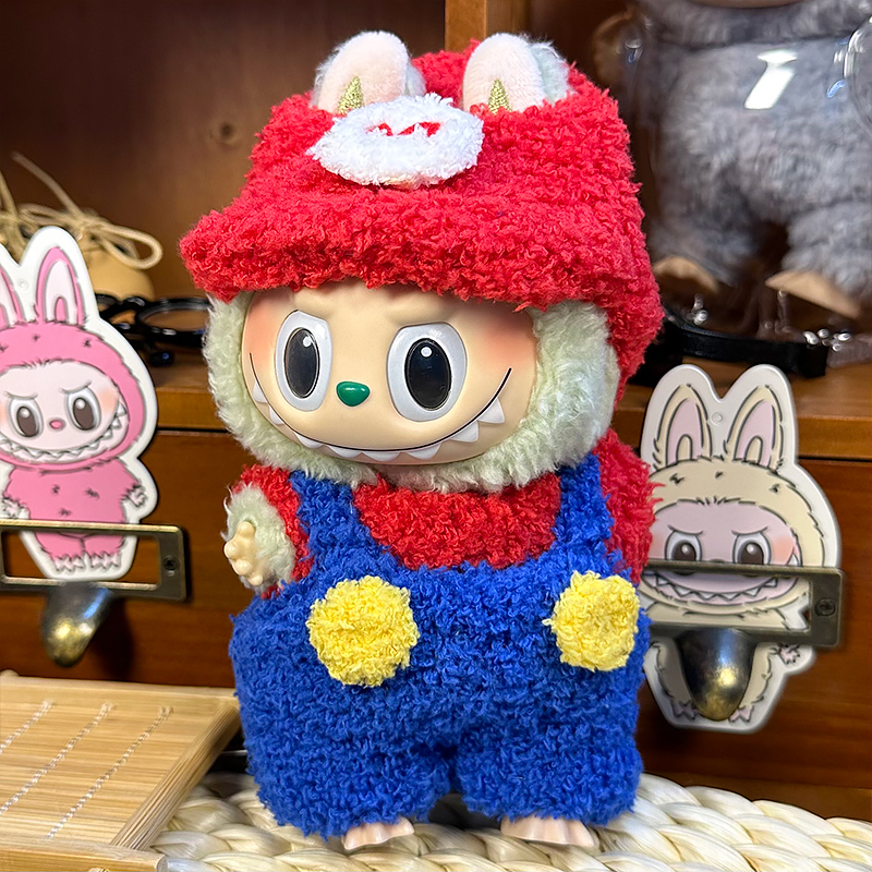 Crochet Mario Labubu Outfit