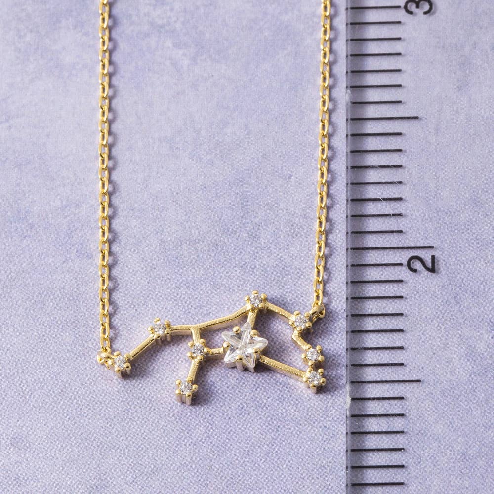 14K Gold Dipped Virgo Constellation Necklace