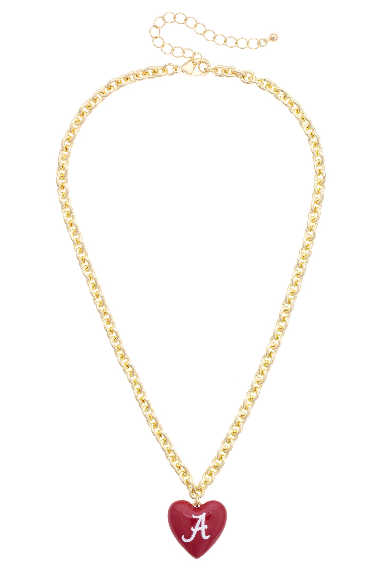Alabama Crimson Tide Heart Pendant Necklace