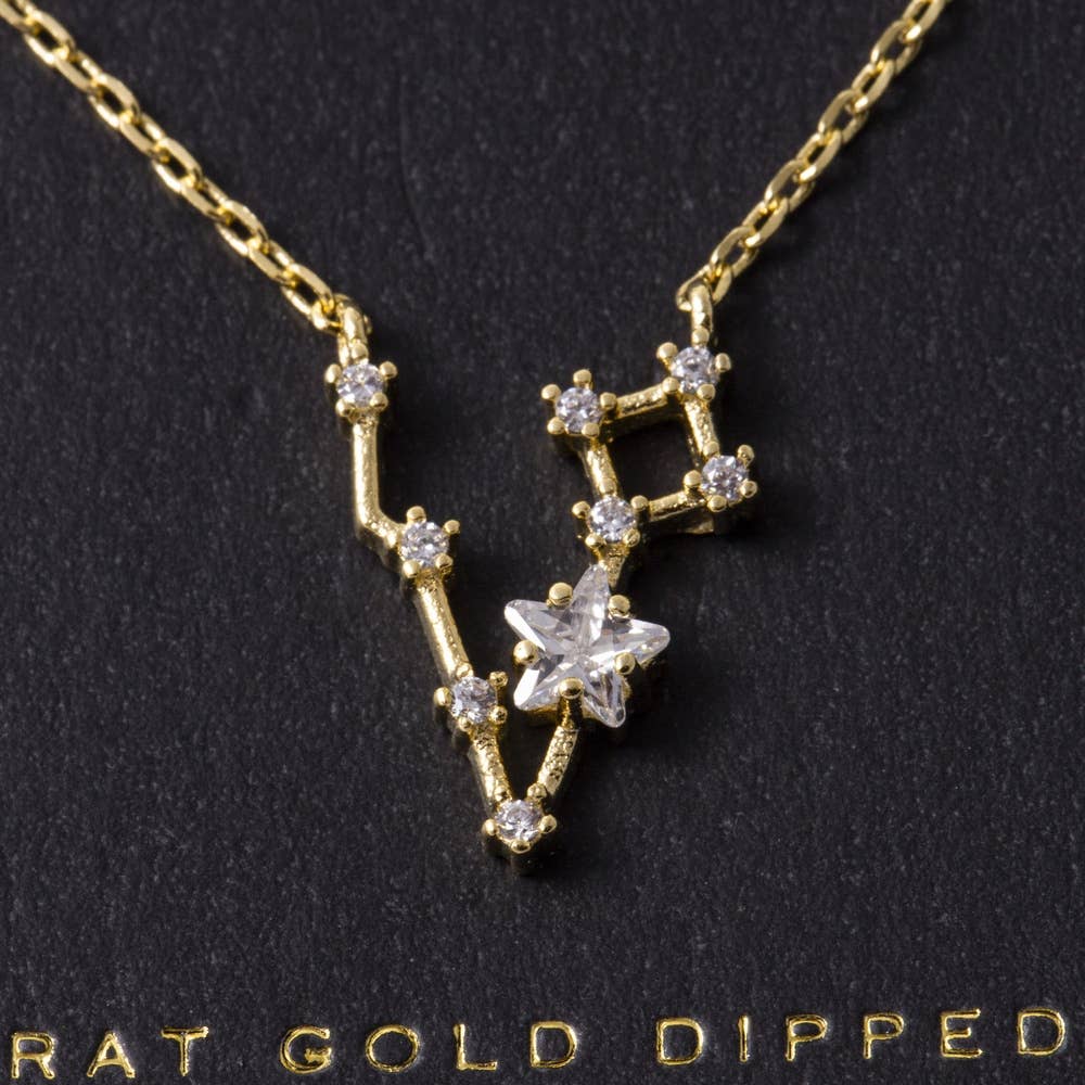 14K Gold Dipped Pisces Constellation Necklace