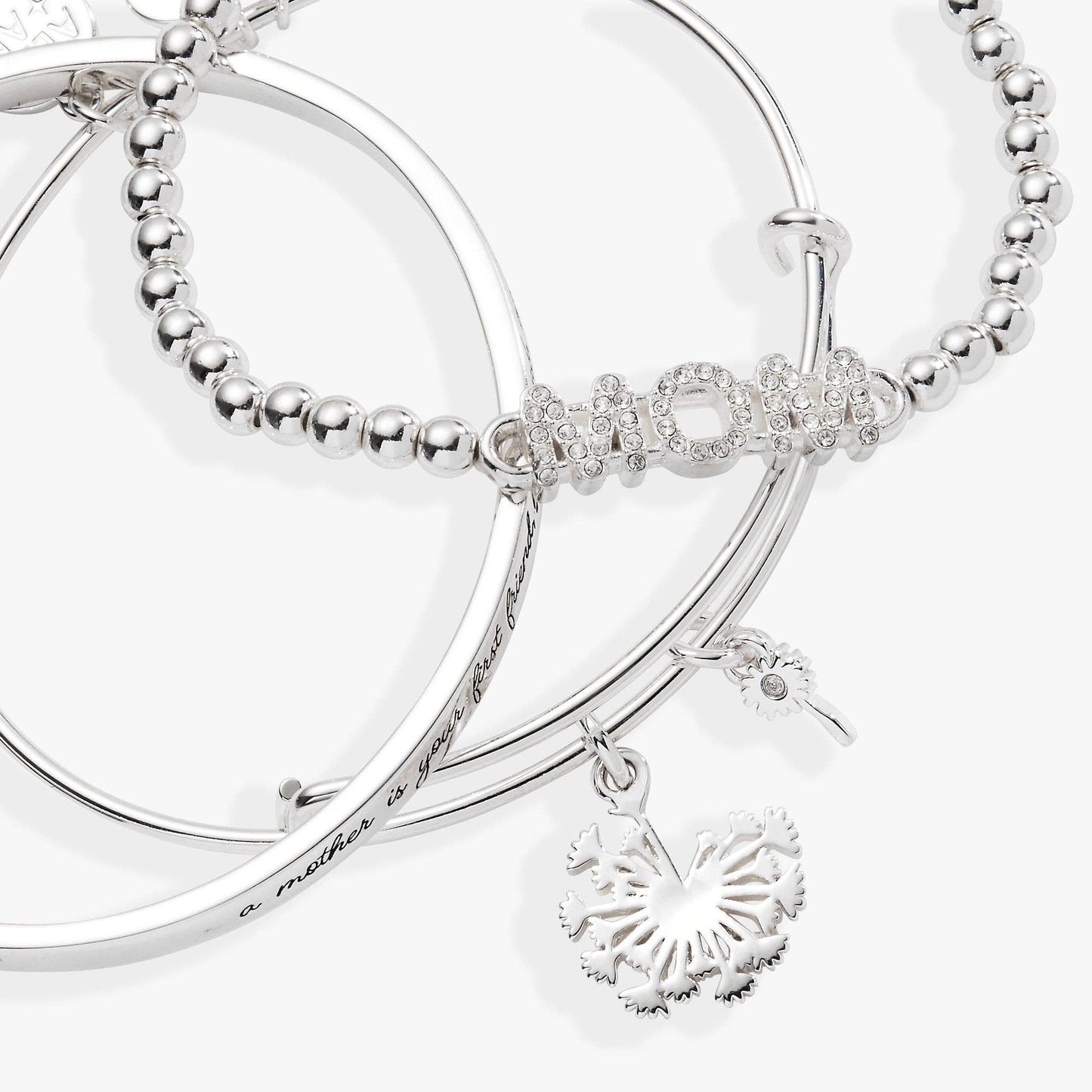 Mom Dandelion Bangle Set of 3