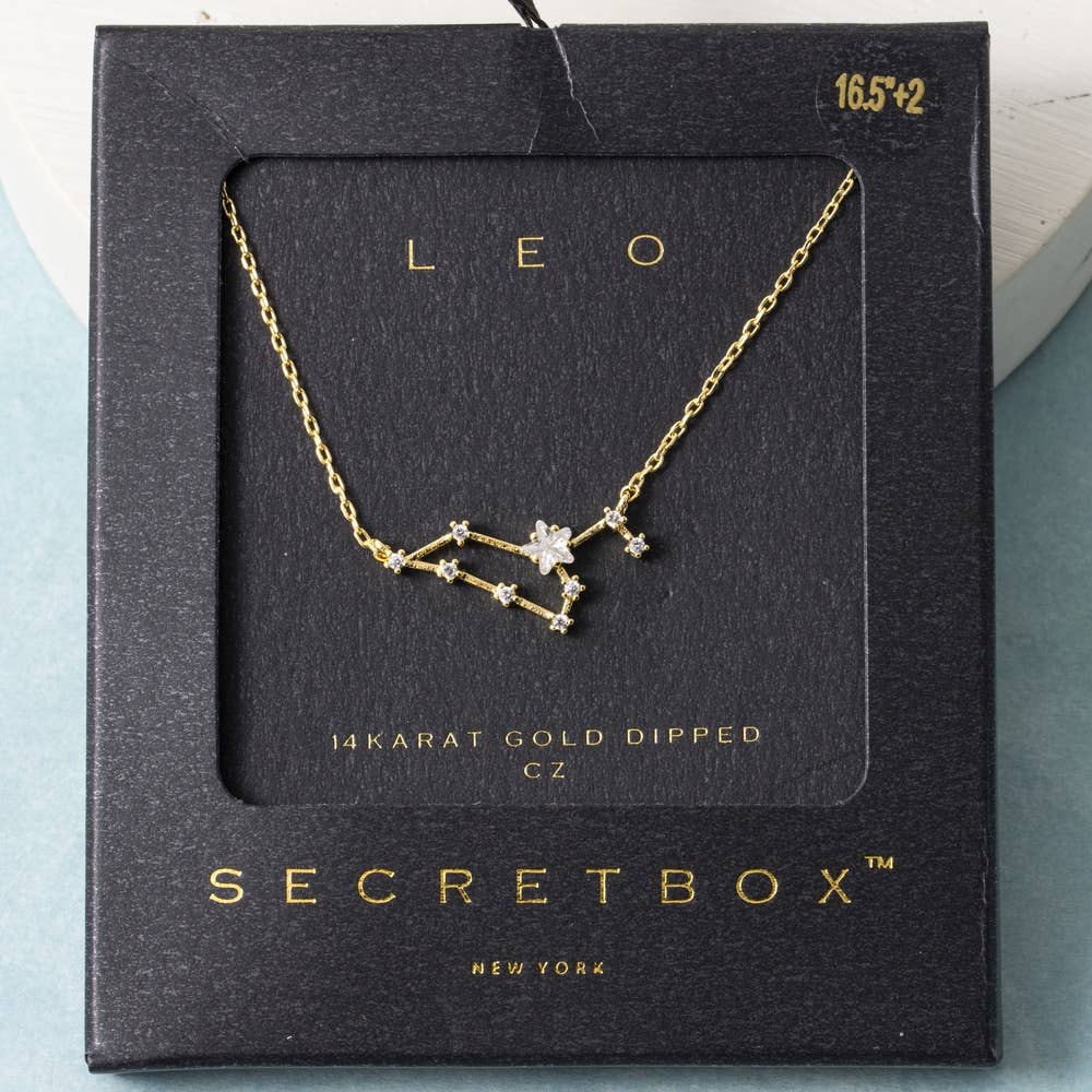 14K Gold Dipped Leo Constellation Necklace