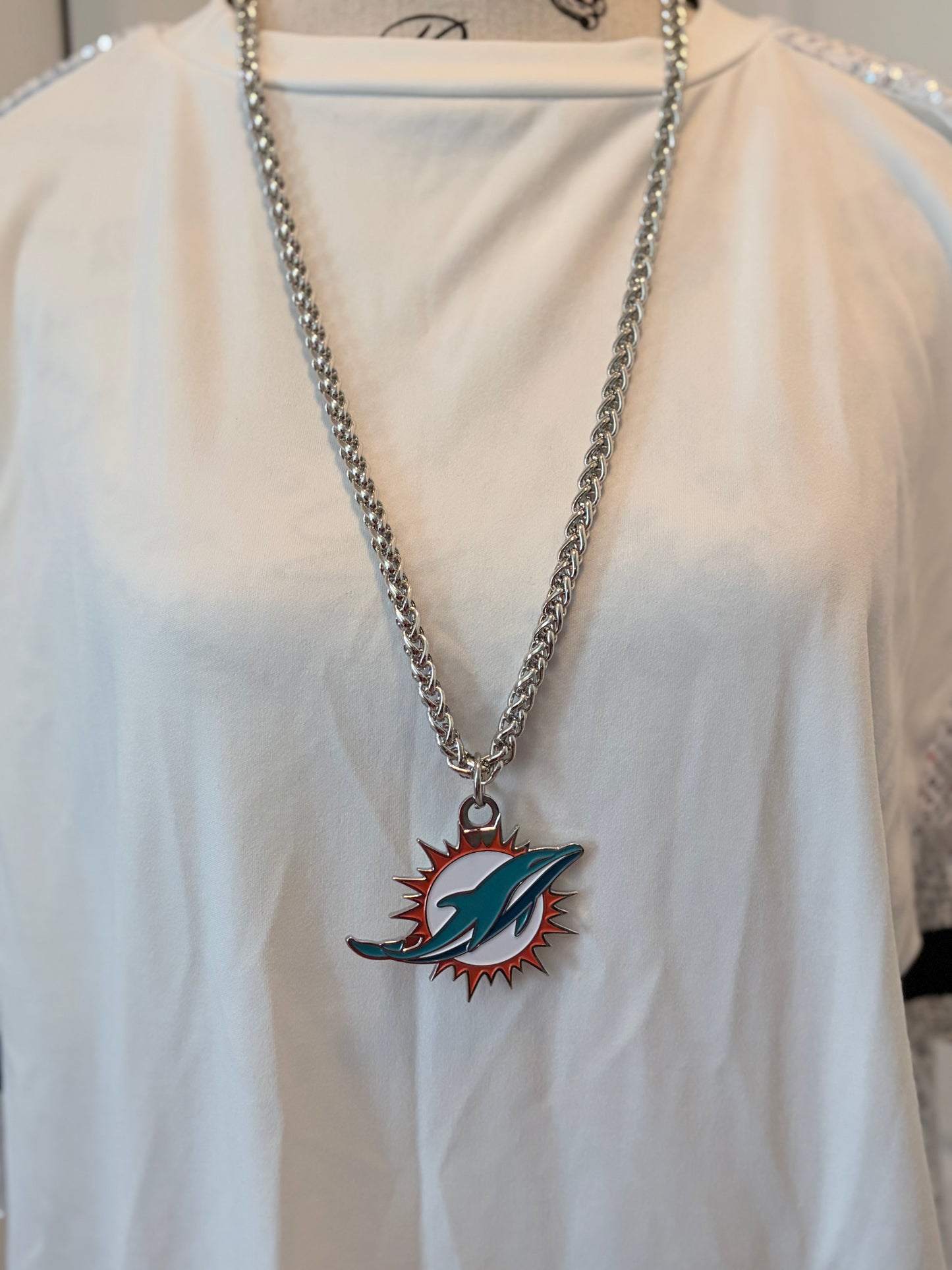 NFL Miami Dolphins Primary Team Logo Necklace