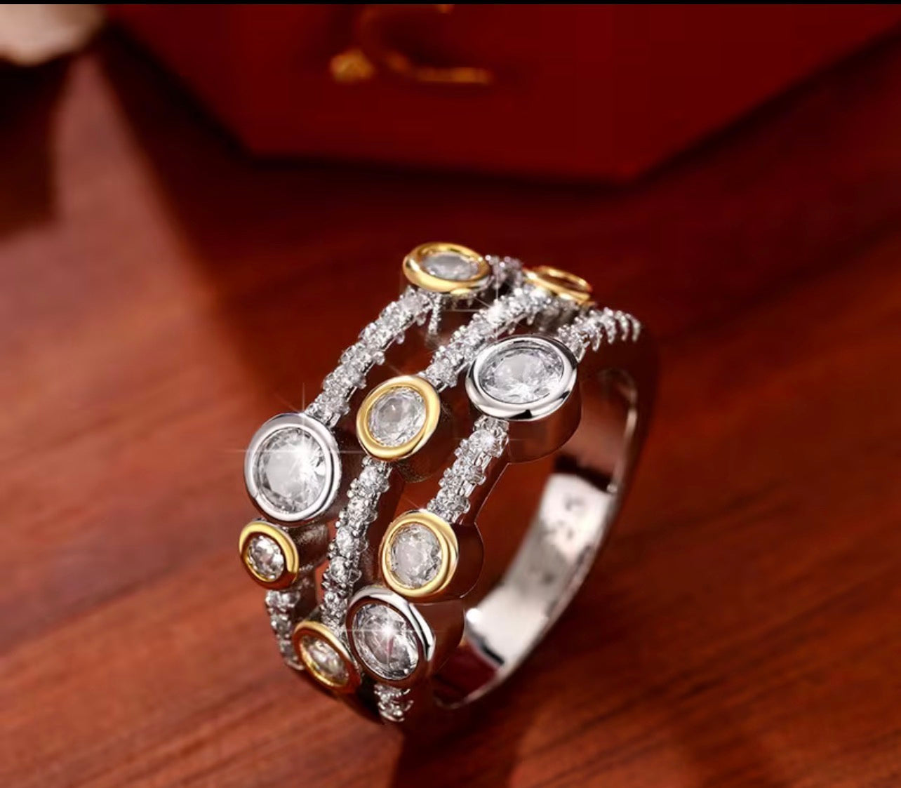 Celestial Cascade Moissanite Ring