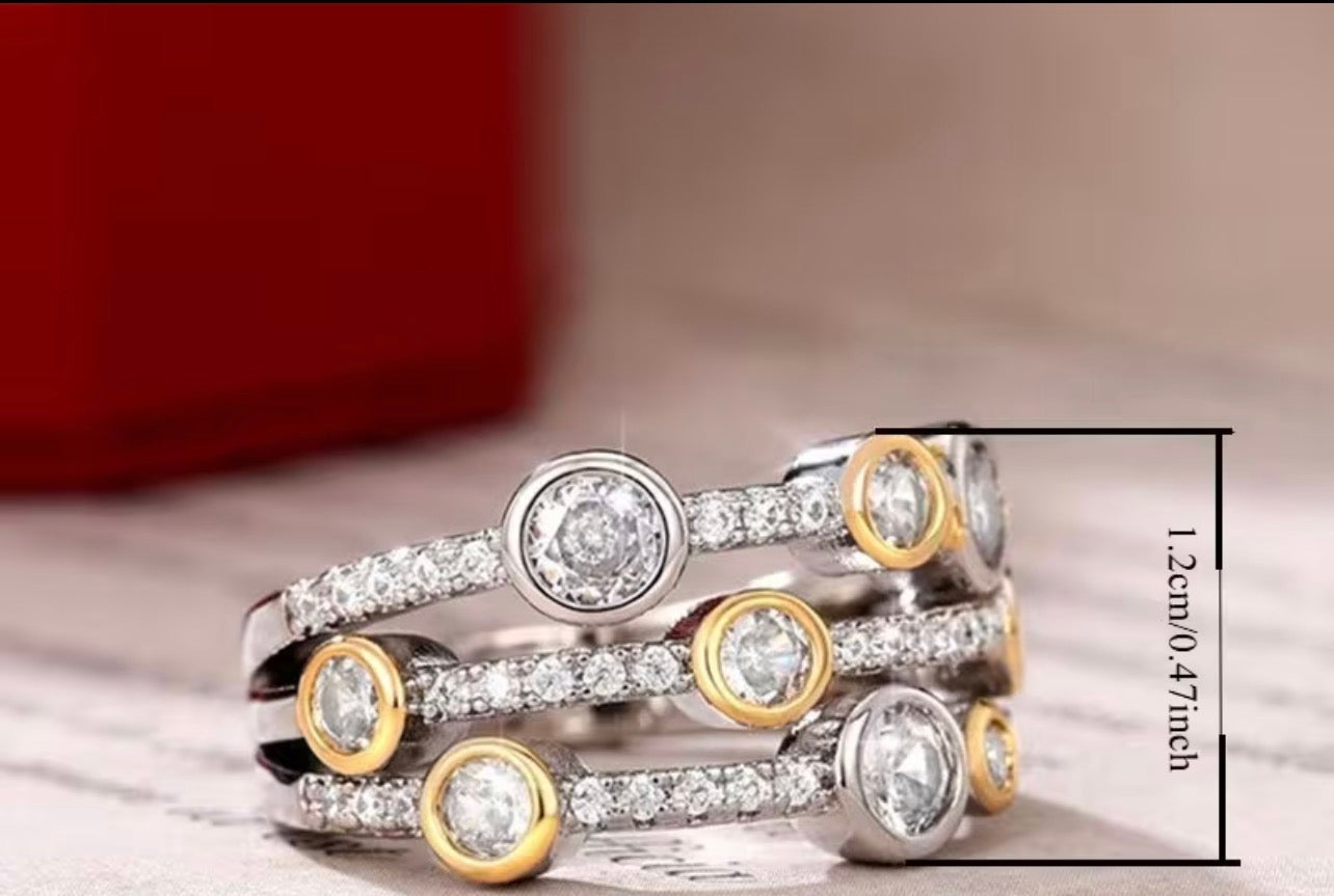 Celestial Cascade Moissanite Ring