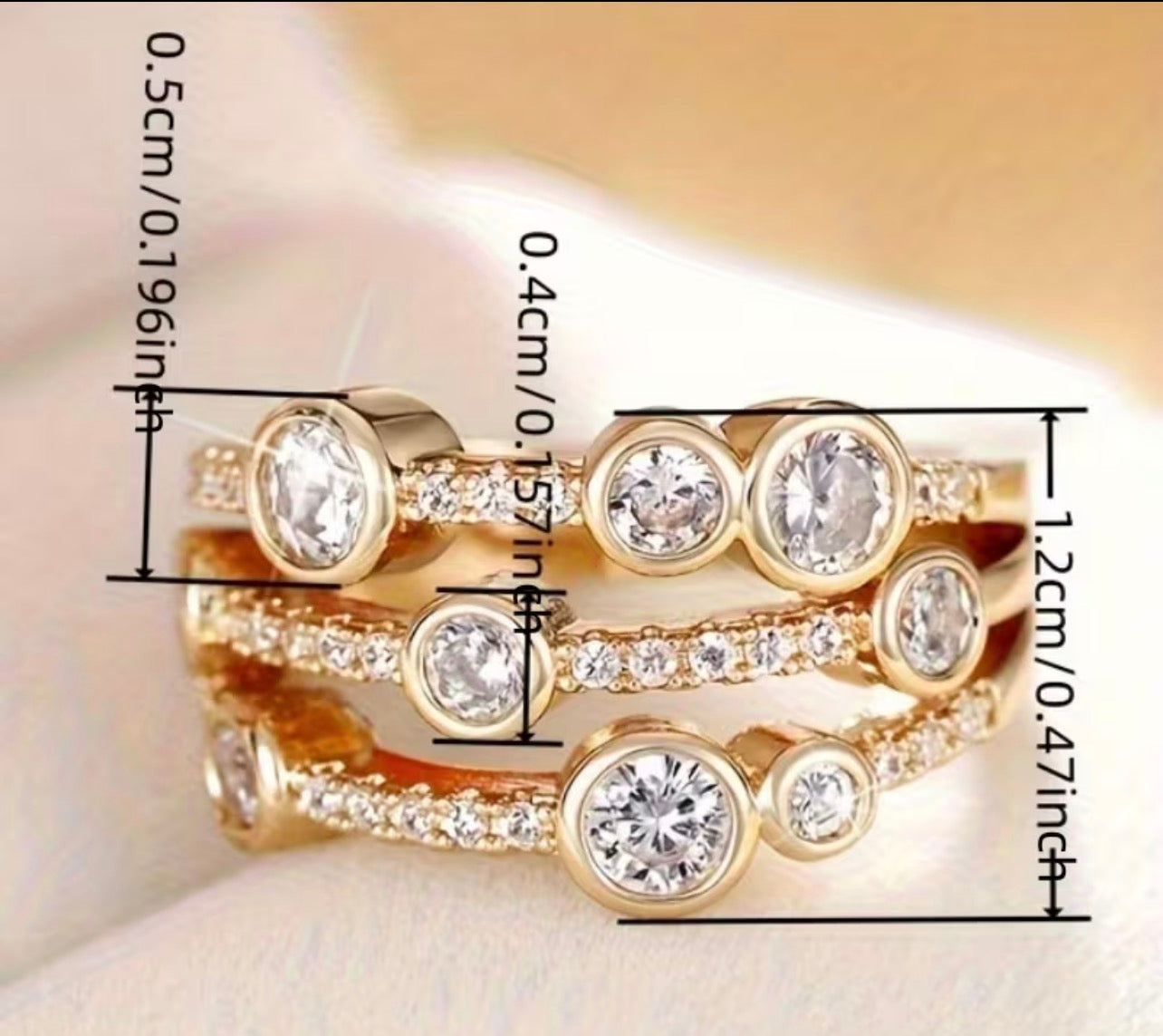 Celestial Cascade Moissanite Ring