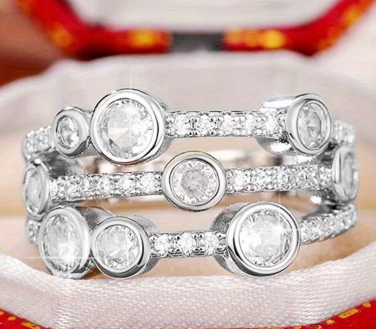Celestial Cascade Moissanite Ring