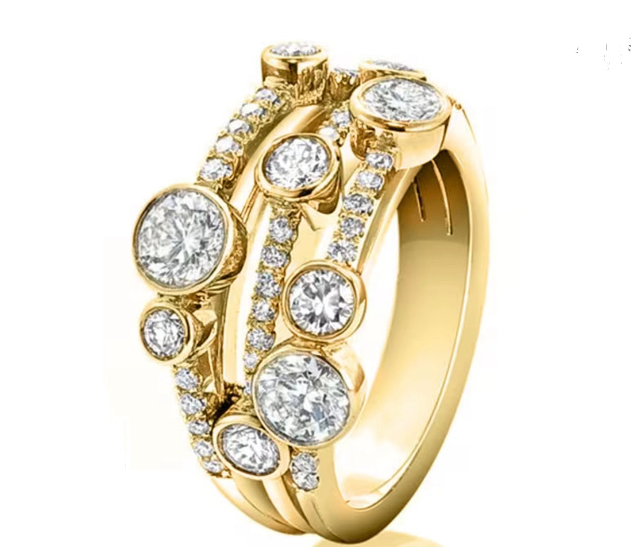 Celestial Cascade Moissanite Ring