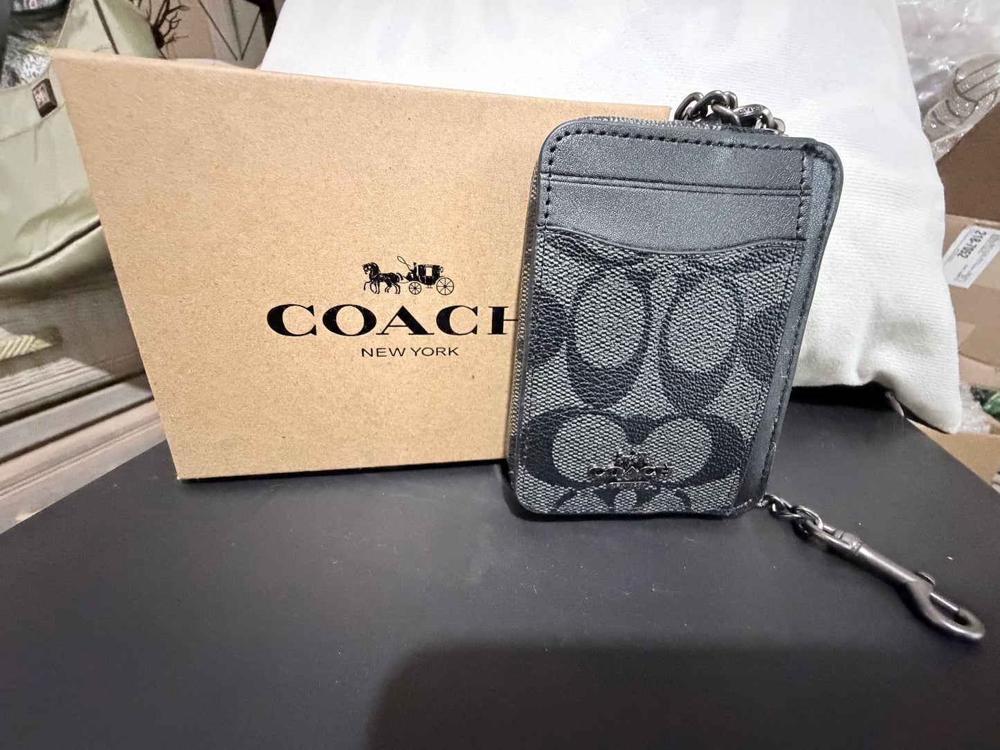Celestial Black Cat & Moon Tote with Matching ID Wallet