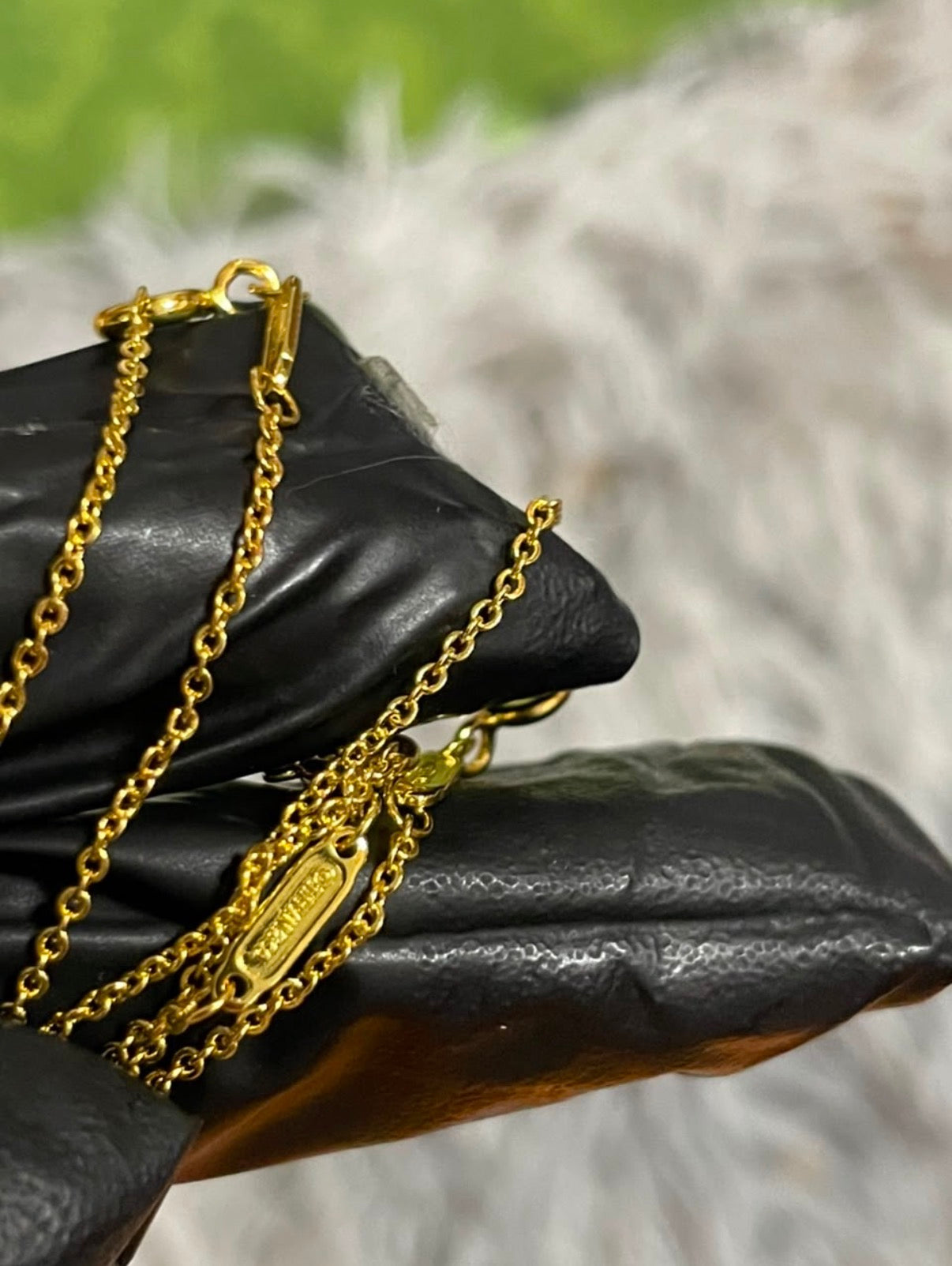 Gold-Tone Enamel Heart Pendant Necklace
