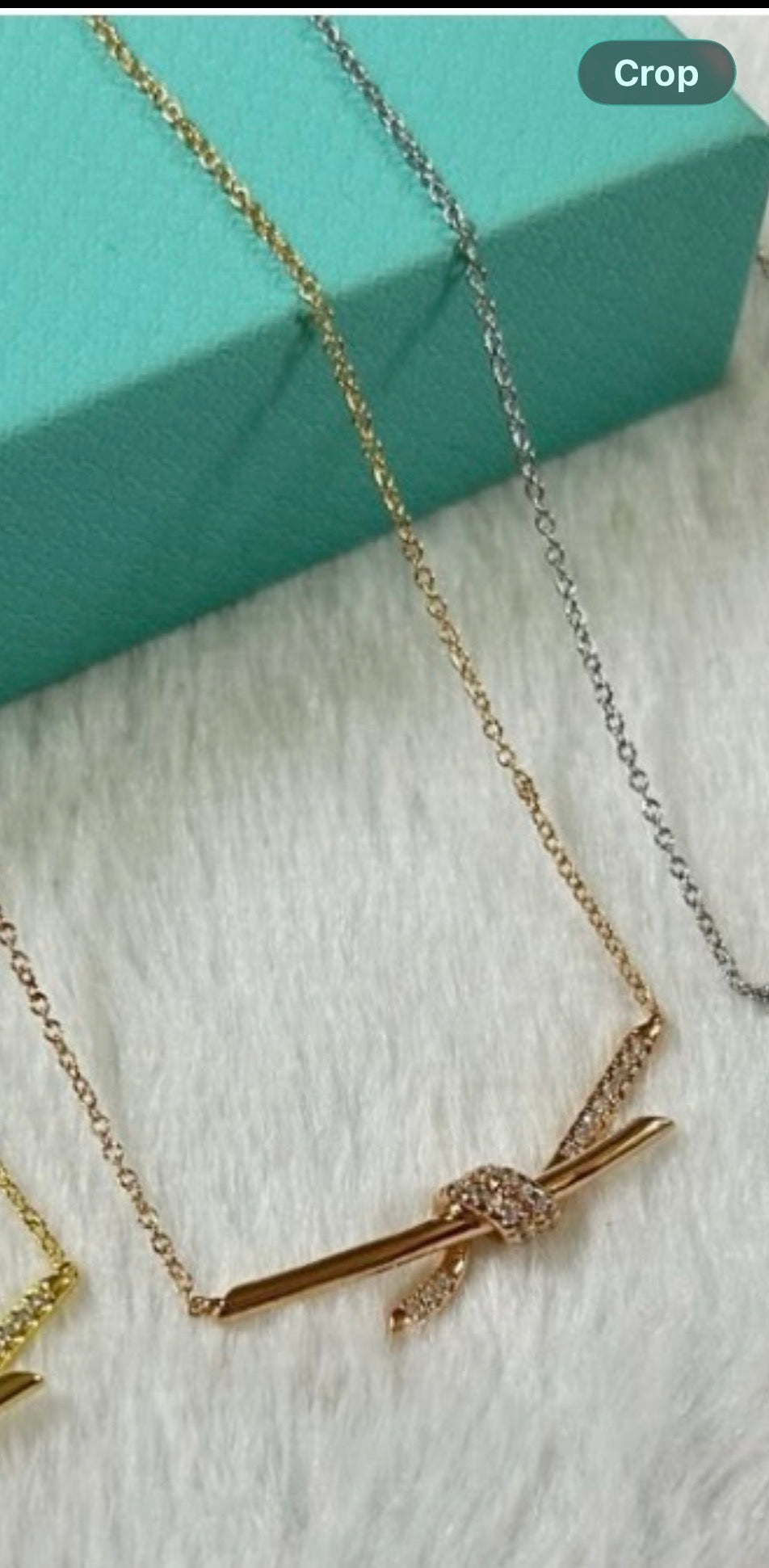 Crystal Knot Pendant Necklace