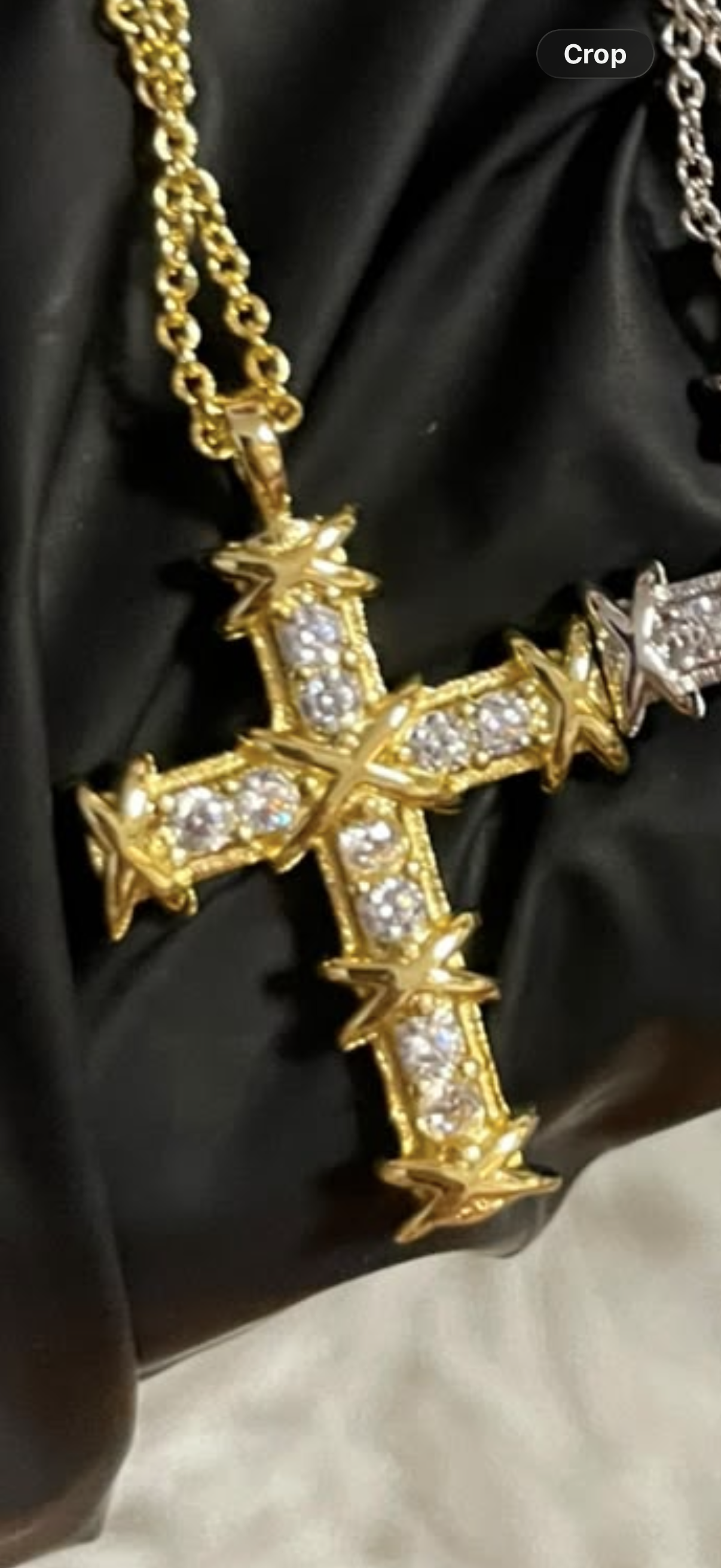 Crystal Cross Pendant Necklace