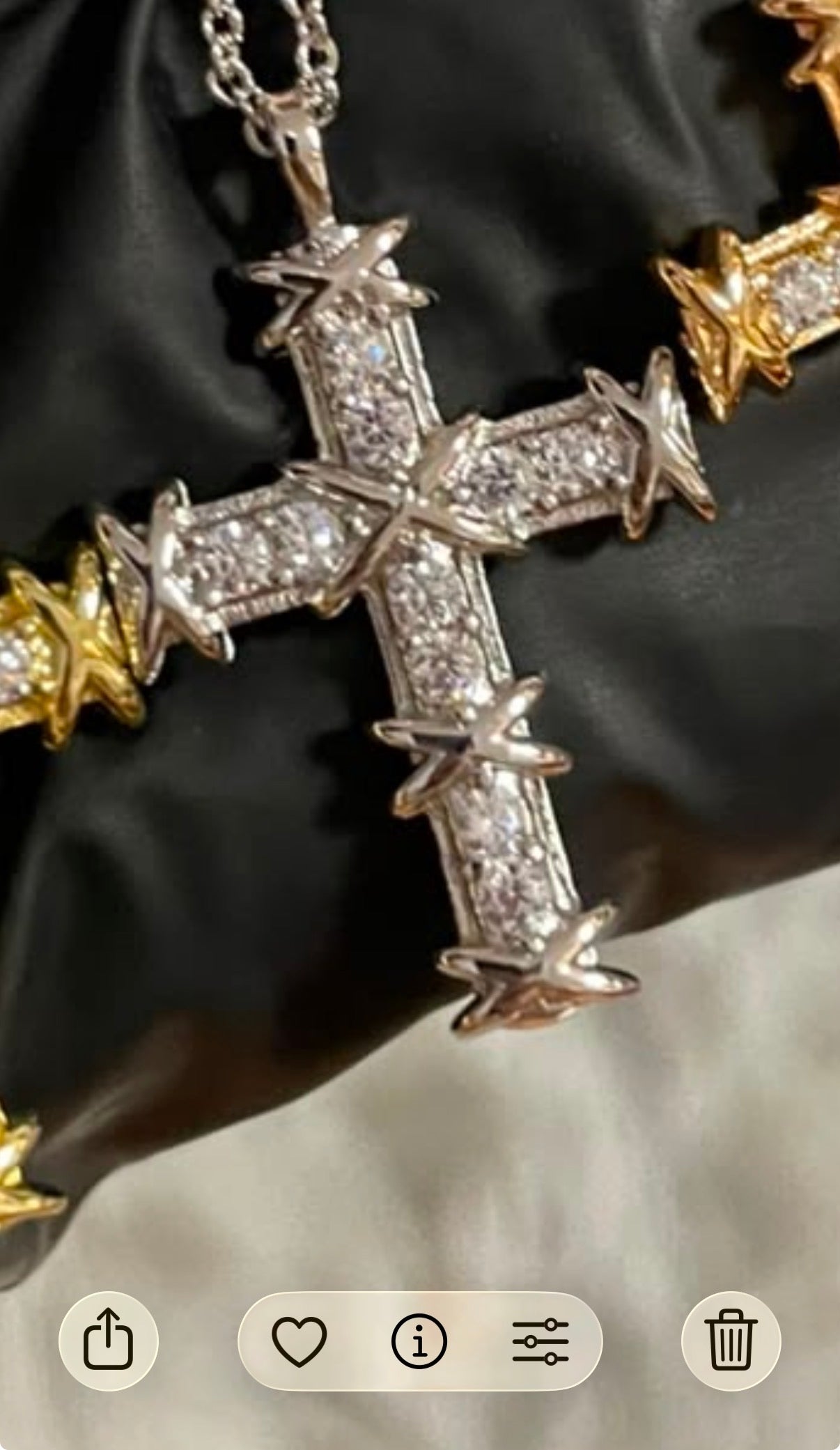 Crystal Cross Pendant Necklace