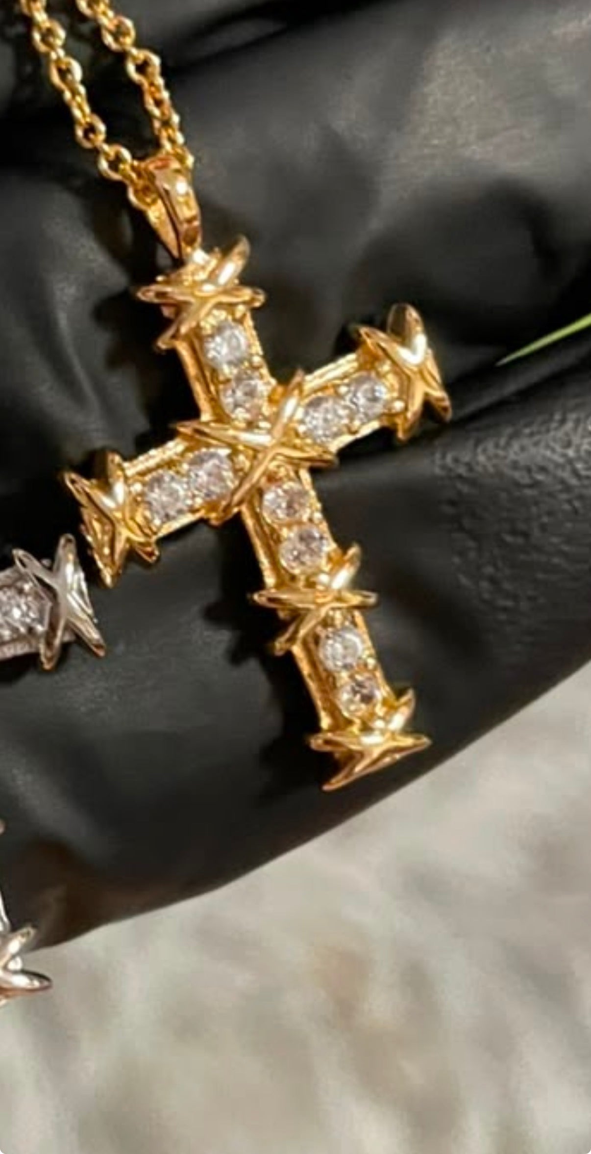 Crystal Cross Pendant Necklace