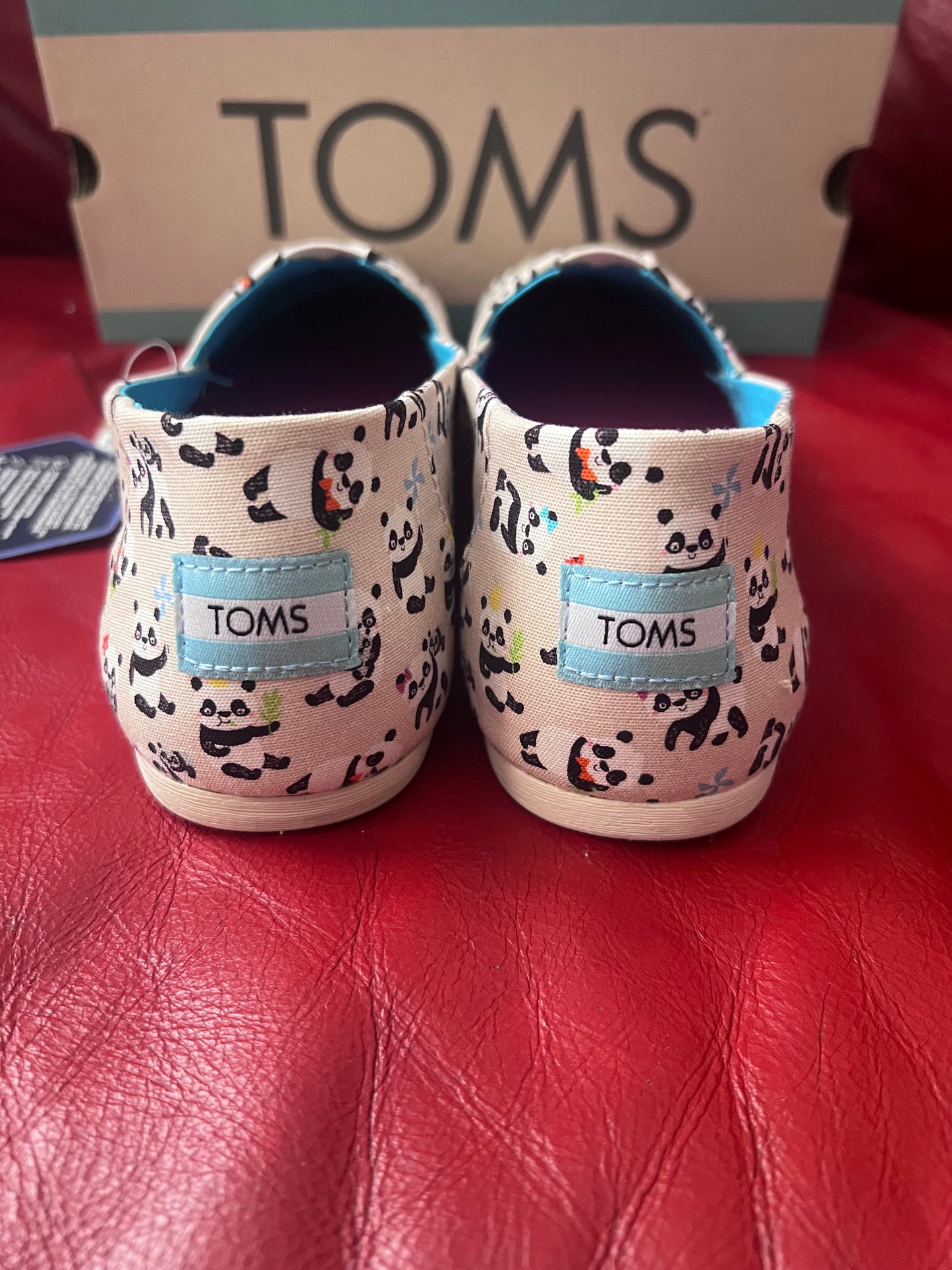Authentic Toms Alpargata Women's Slip-On Shoes Panda Party size 9