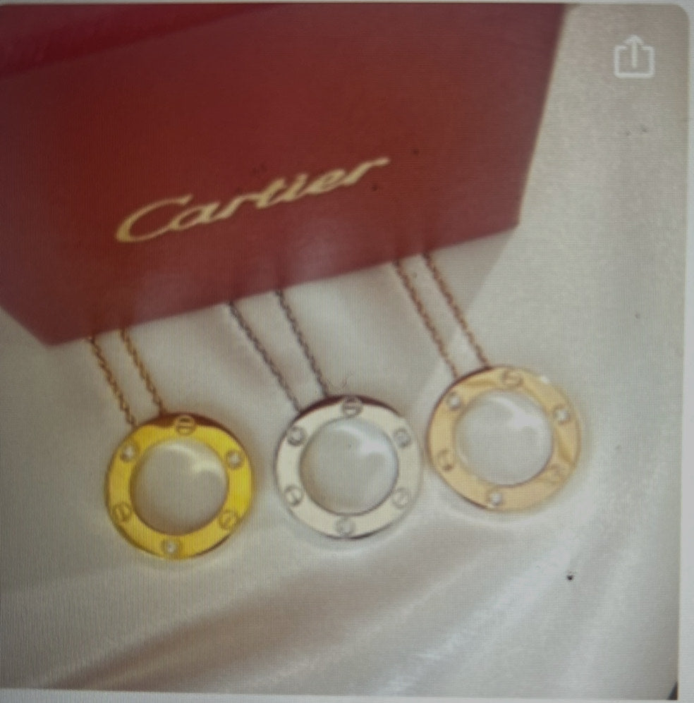 Statement Love Necklace with Classic Screw Design