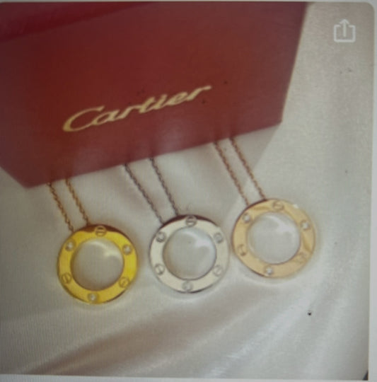 Statement Love Necklace with Classic Screw Design