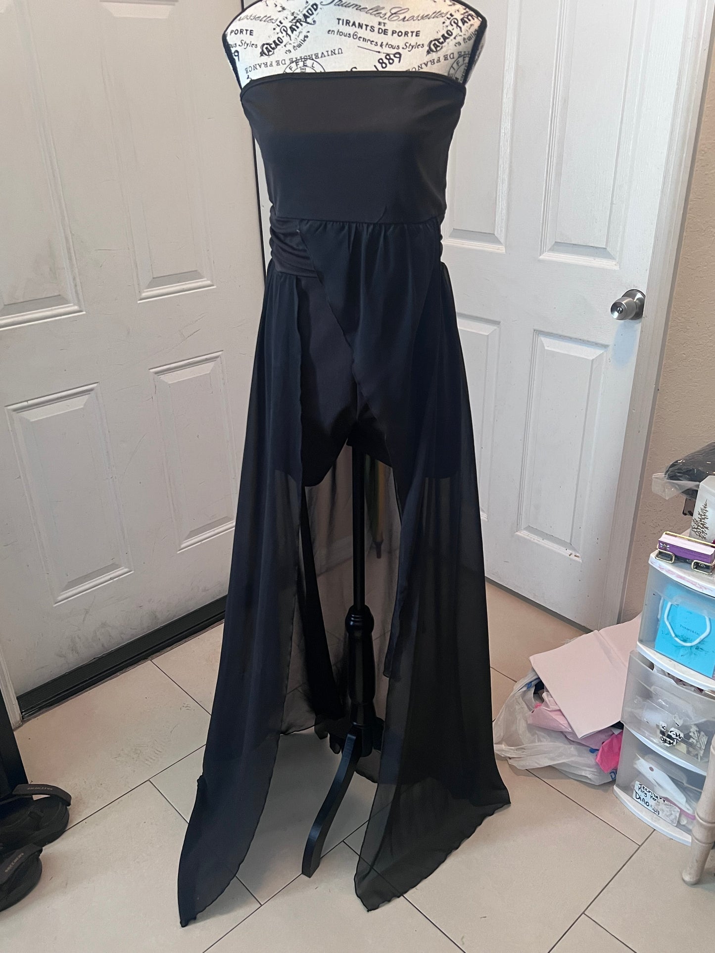 SHEIN Strapless Black Romper  – Size Large