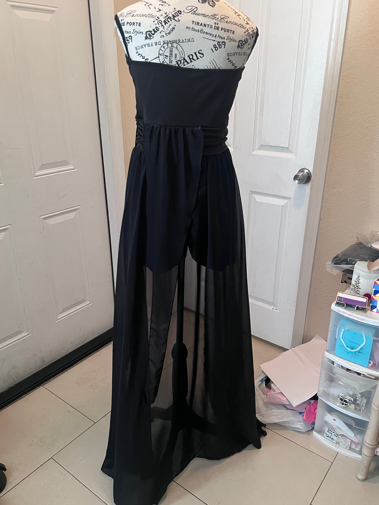 SHEIN Strapless Black Romper  – Size Large