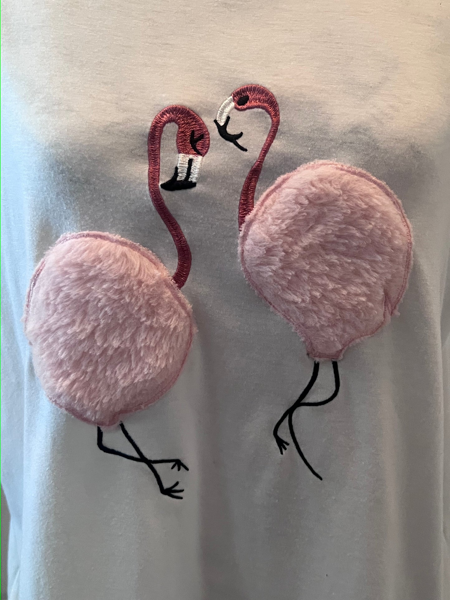 SHEIN White Flamingo T-Shirt – Size 8/10