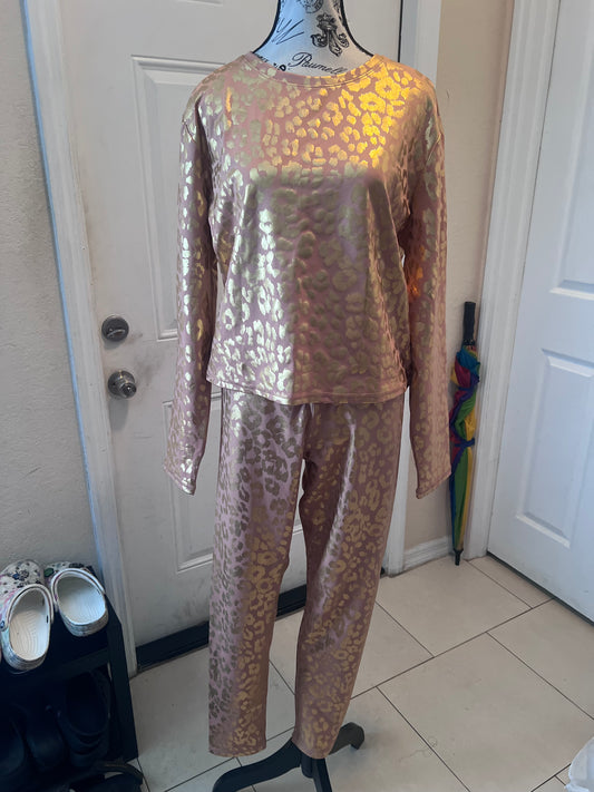 New York & Company Foil Leopard Print Work Set – NWT