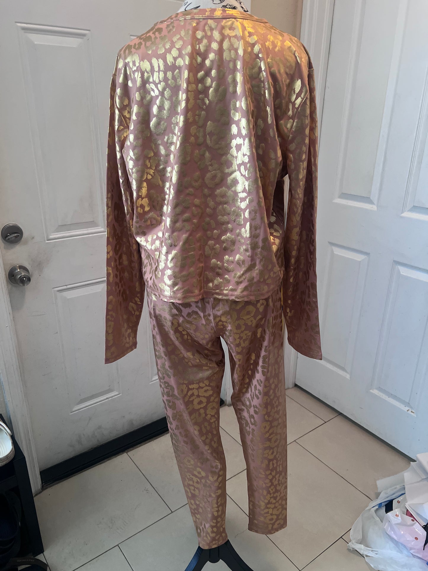 New York & Company Foil Leopard Print Work Set – NWT