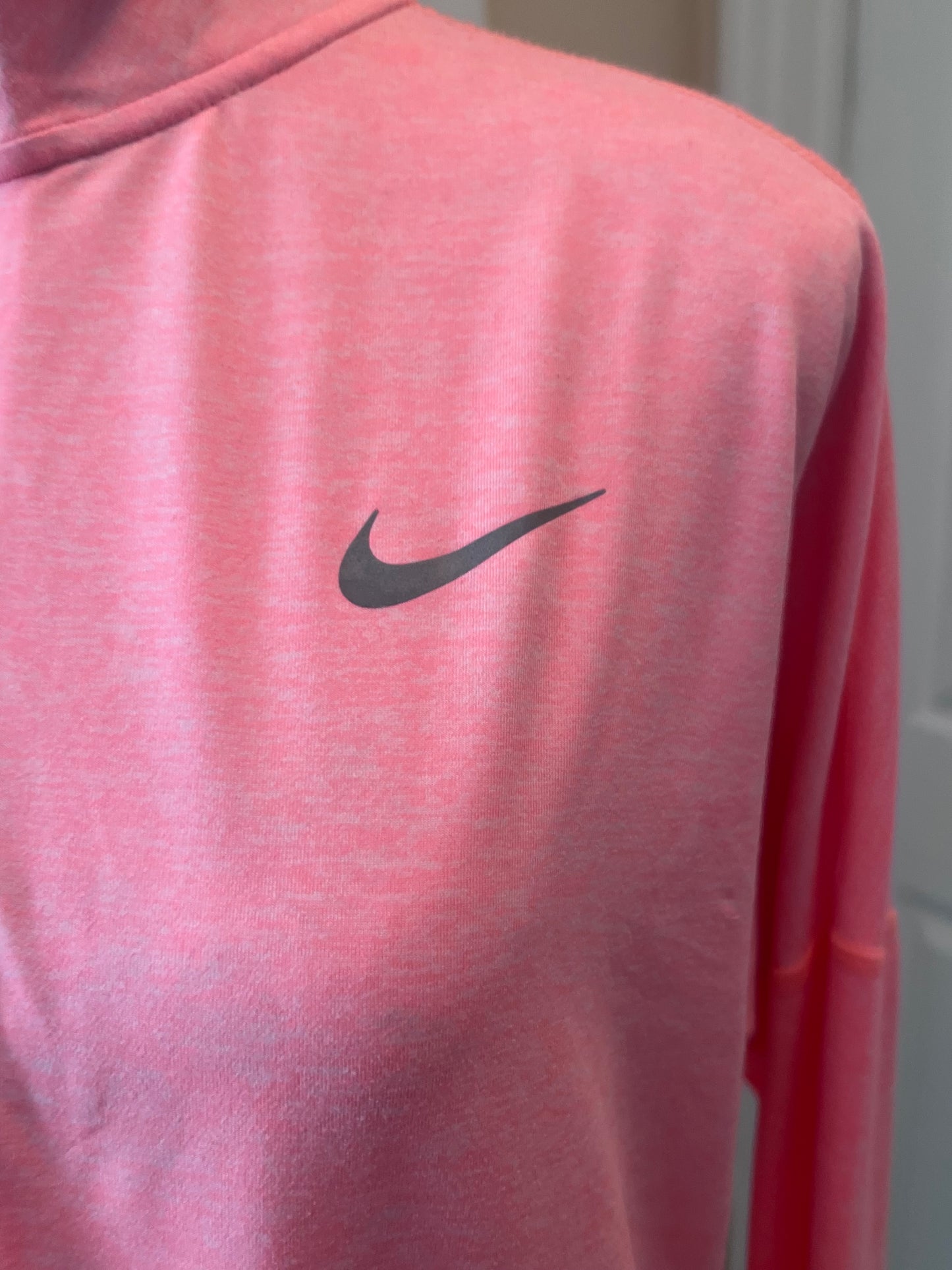 Nike Dri-FIT Quarter-Zip Running Top Women's Medium Pink Long Sleeve