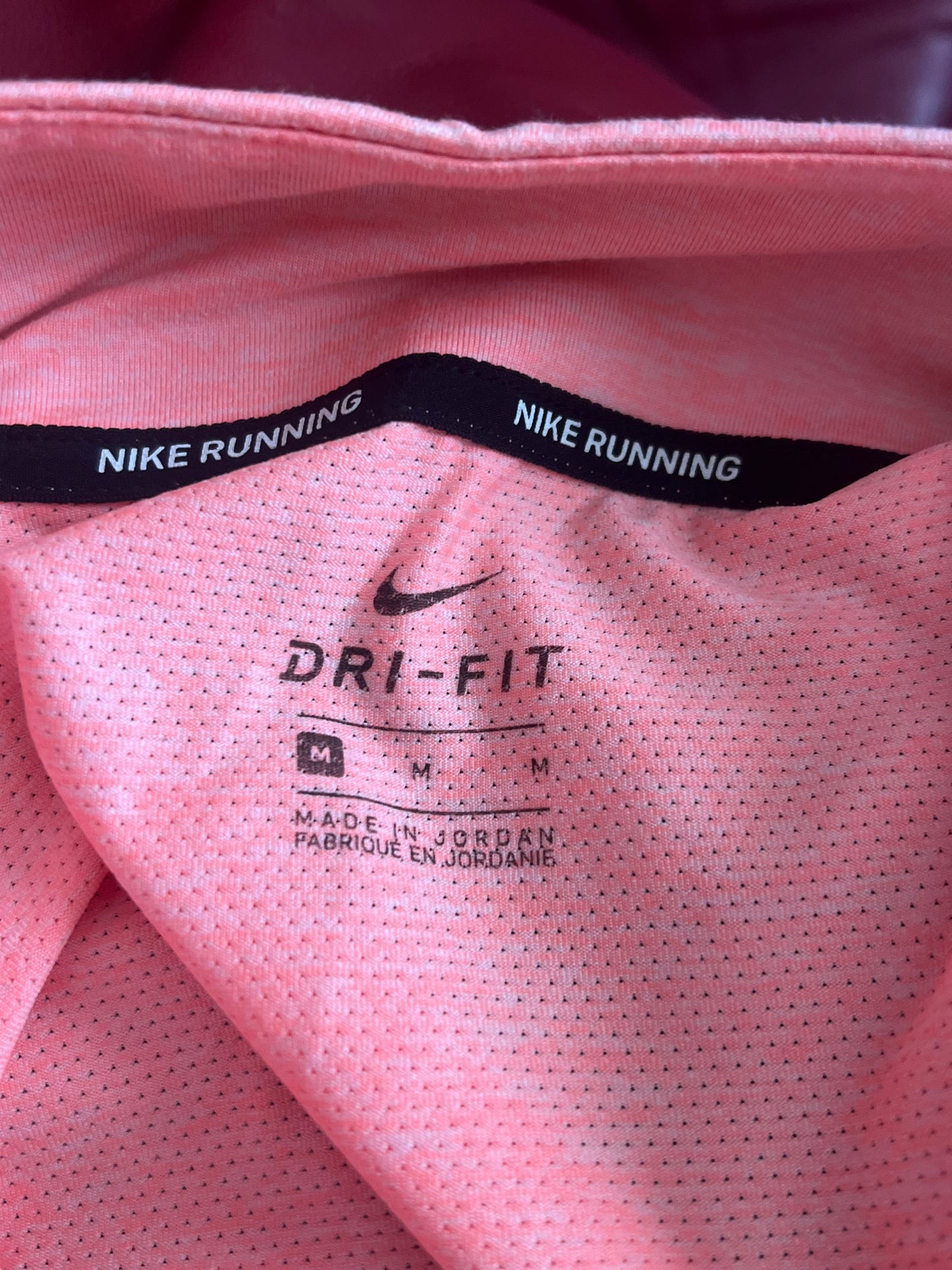 Nike Dri-FIT Quarter-Zip Running Top Women's Medium Pink Long Sleeve