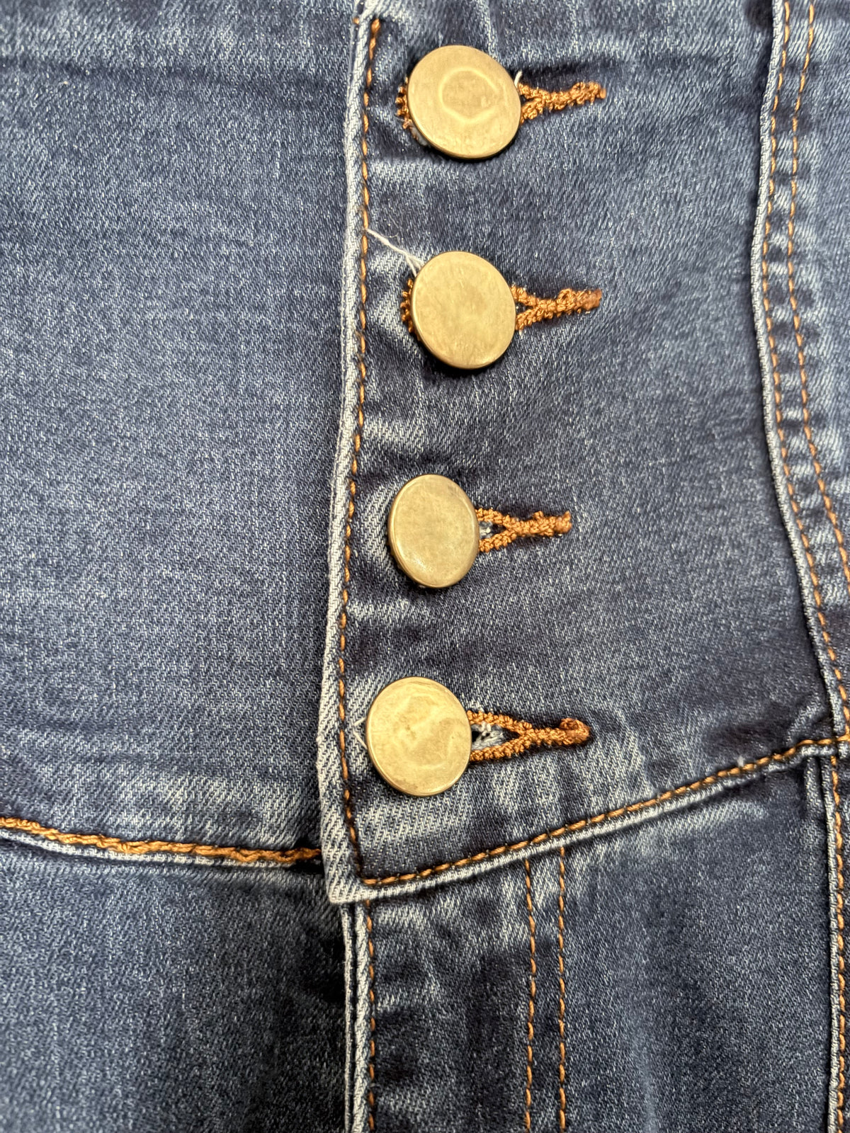 Shein Large High Waisted Button Front Jeans