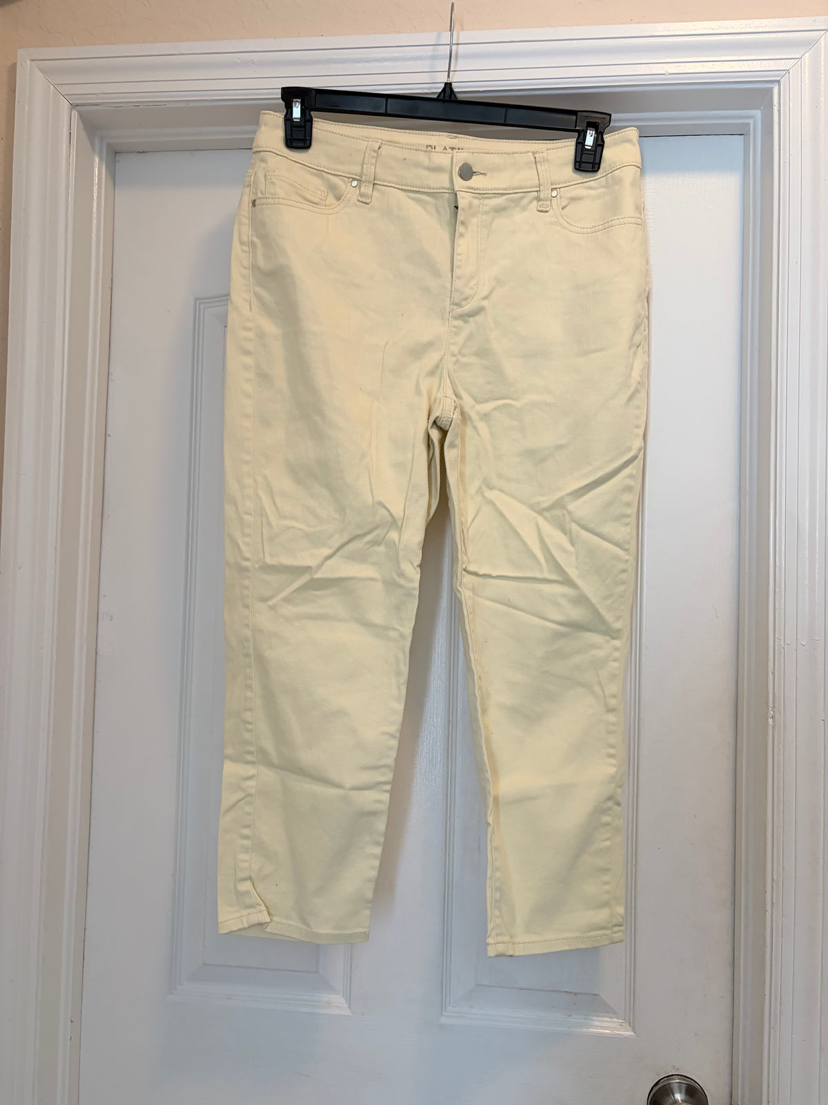 Chico’s Platinum Size 1 Light Yellow Cropped Jeans