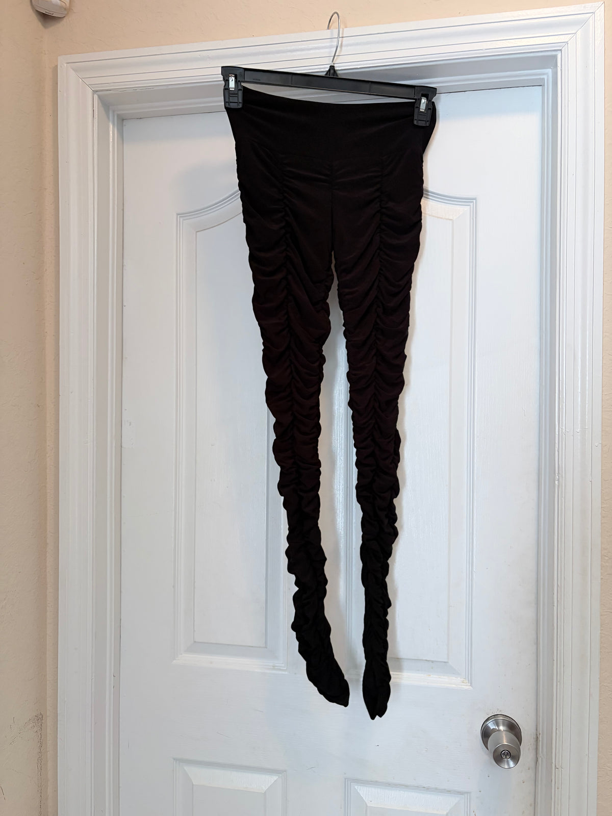Forplay Black Ruched Leggings Pants Estimated Small